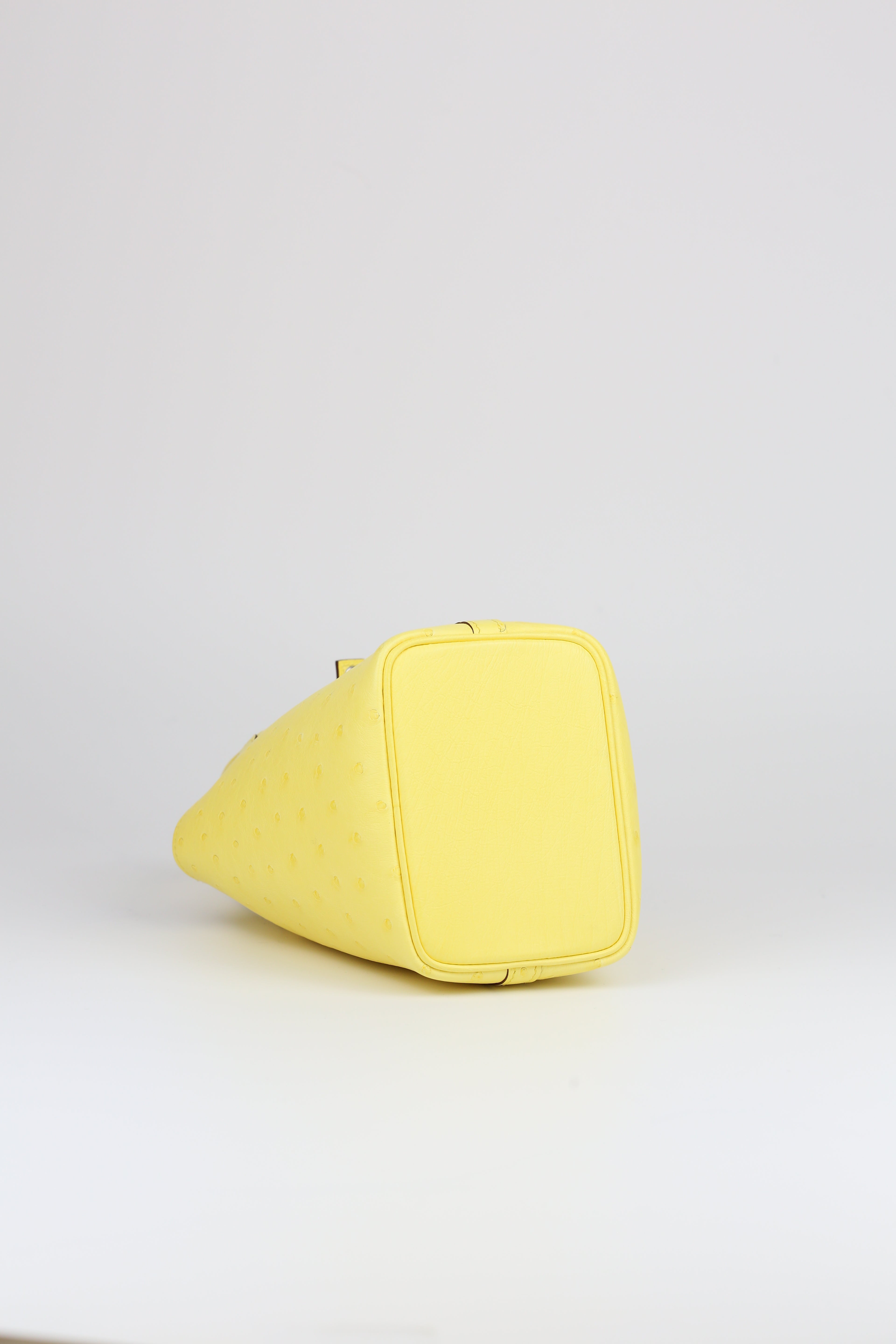 Hermes Mini Picotin Ostrich Jaune Citron