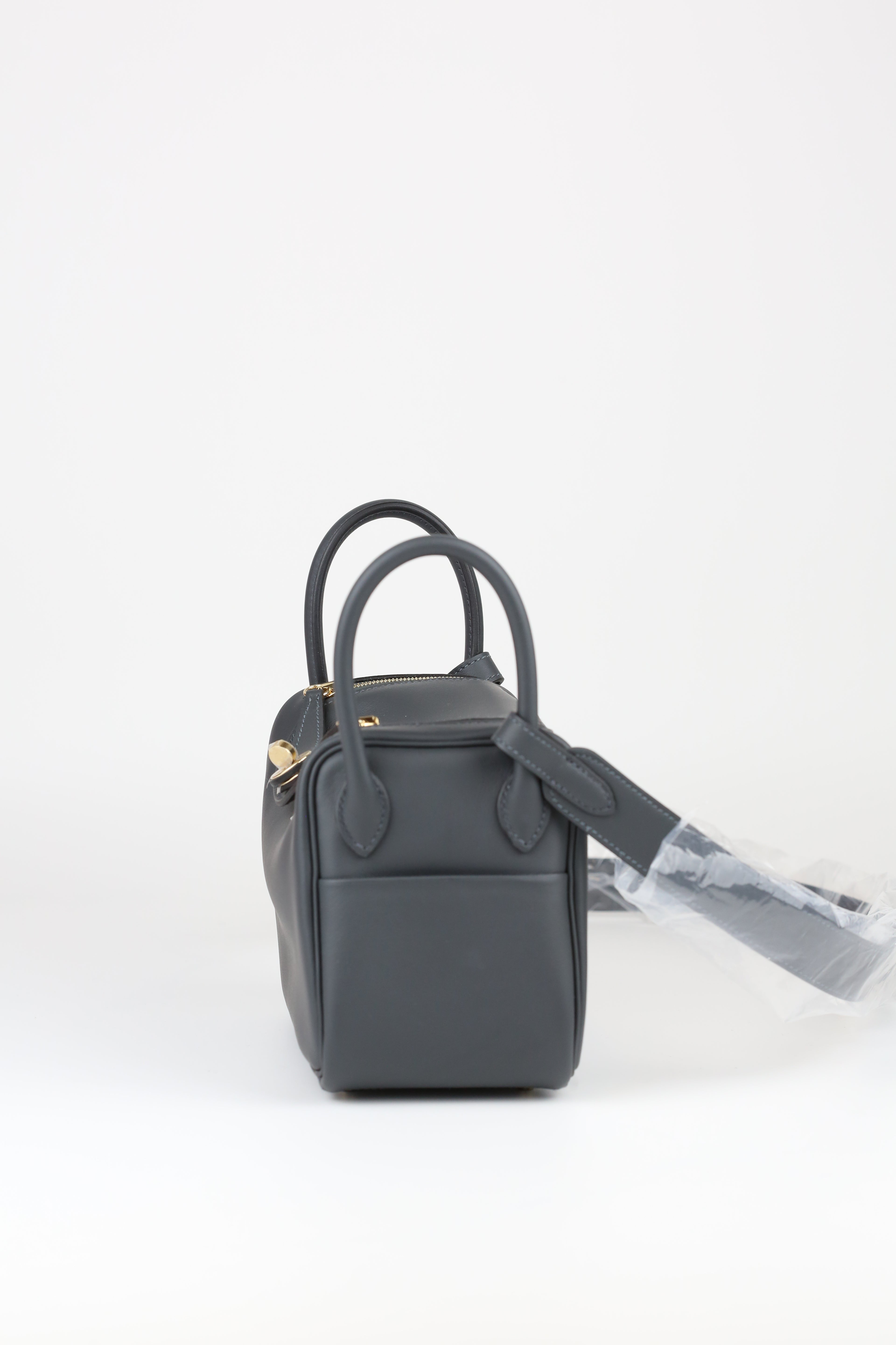 Hermes swift Mini Lindy Gris Misty + Noir