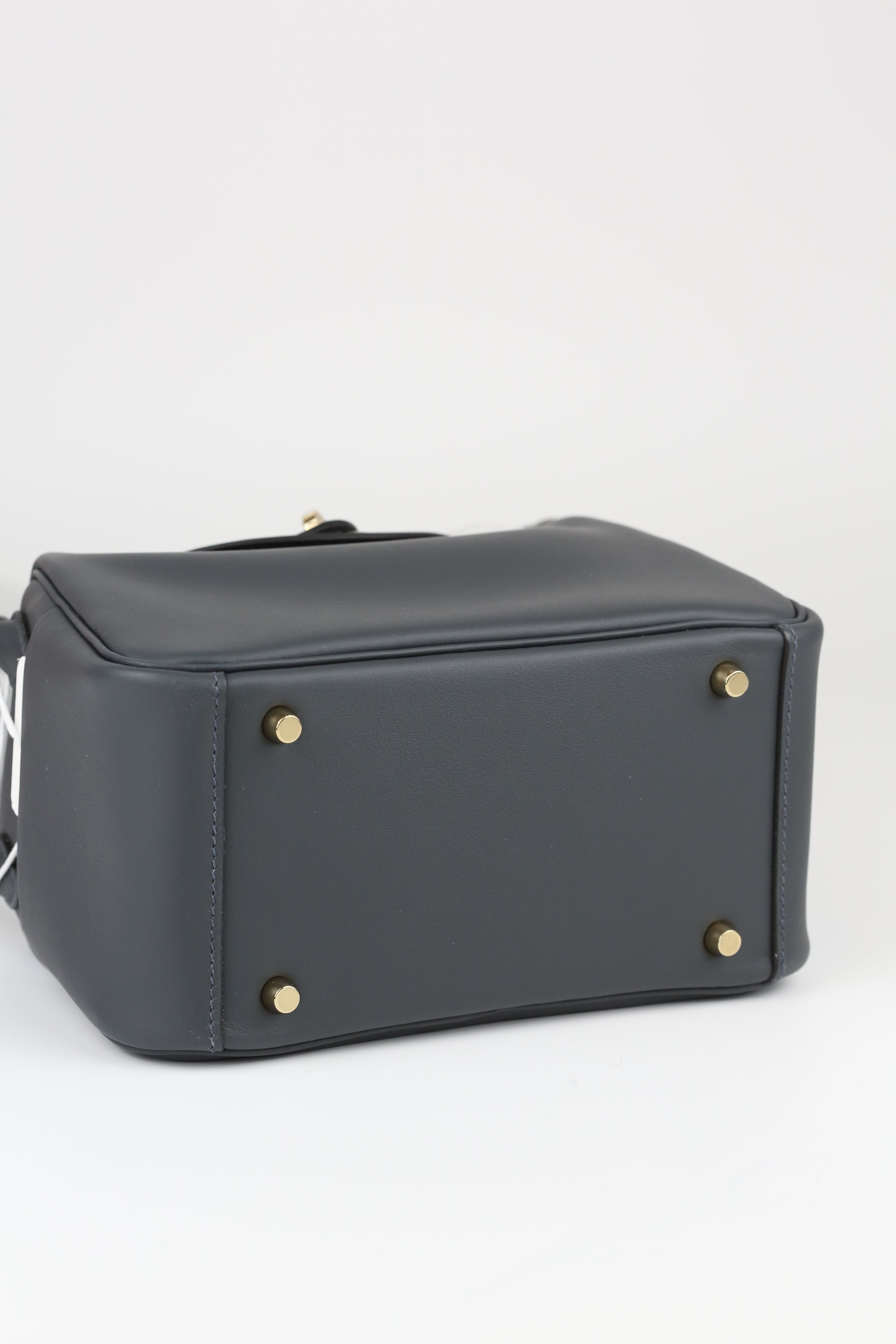 Hermes swift Mini Lindy Gris Misty + Noir