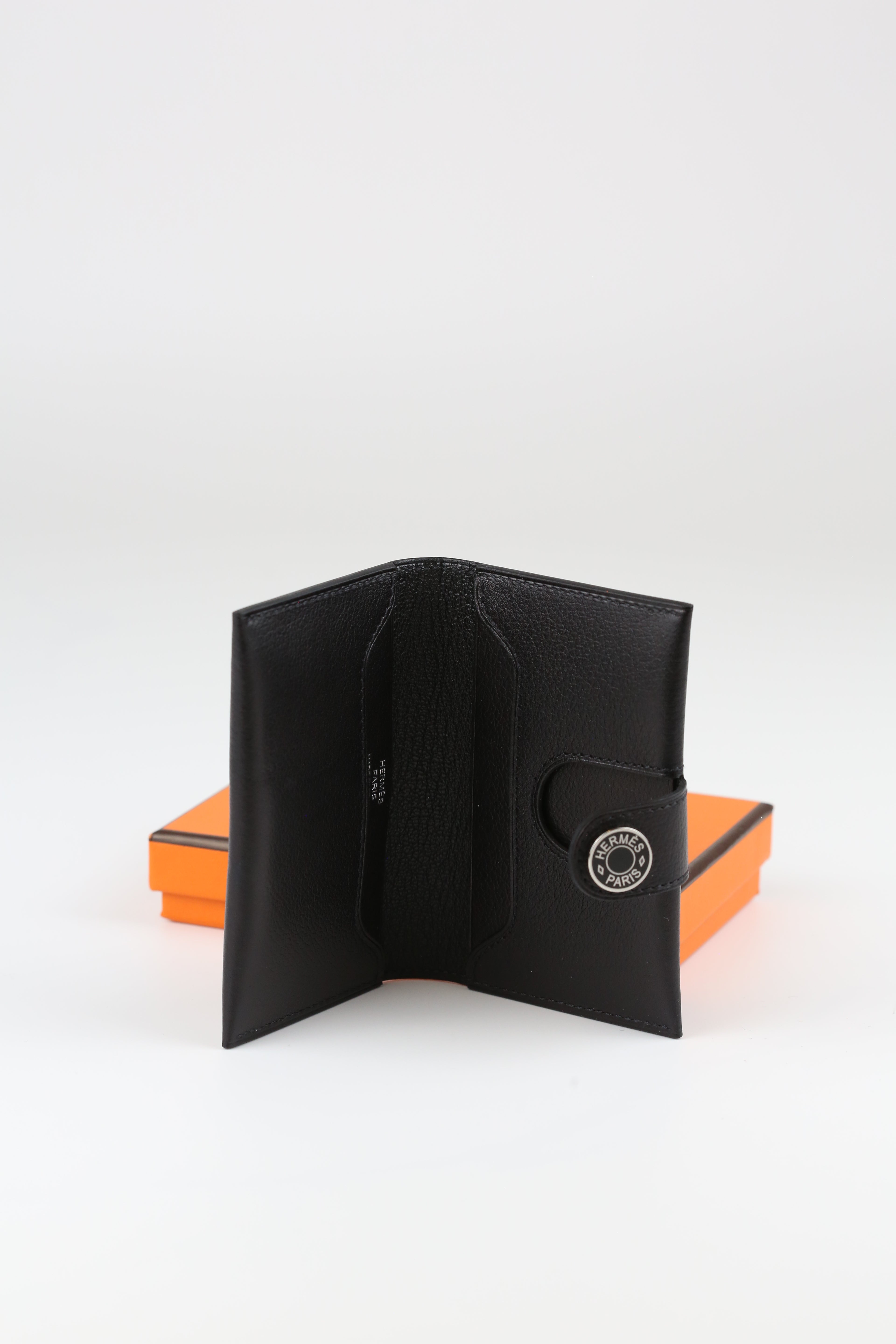 Hermes Card Holder Black & Sliver