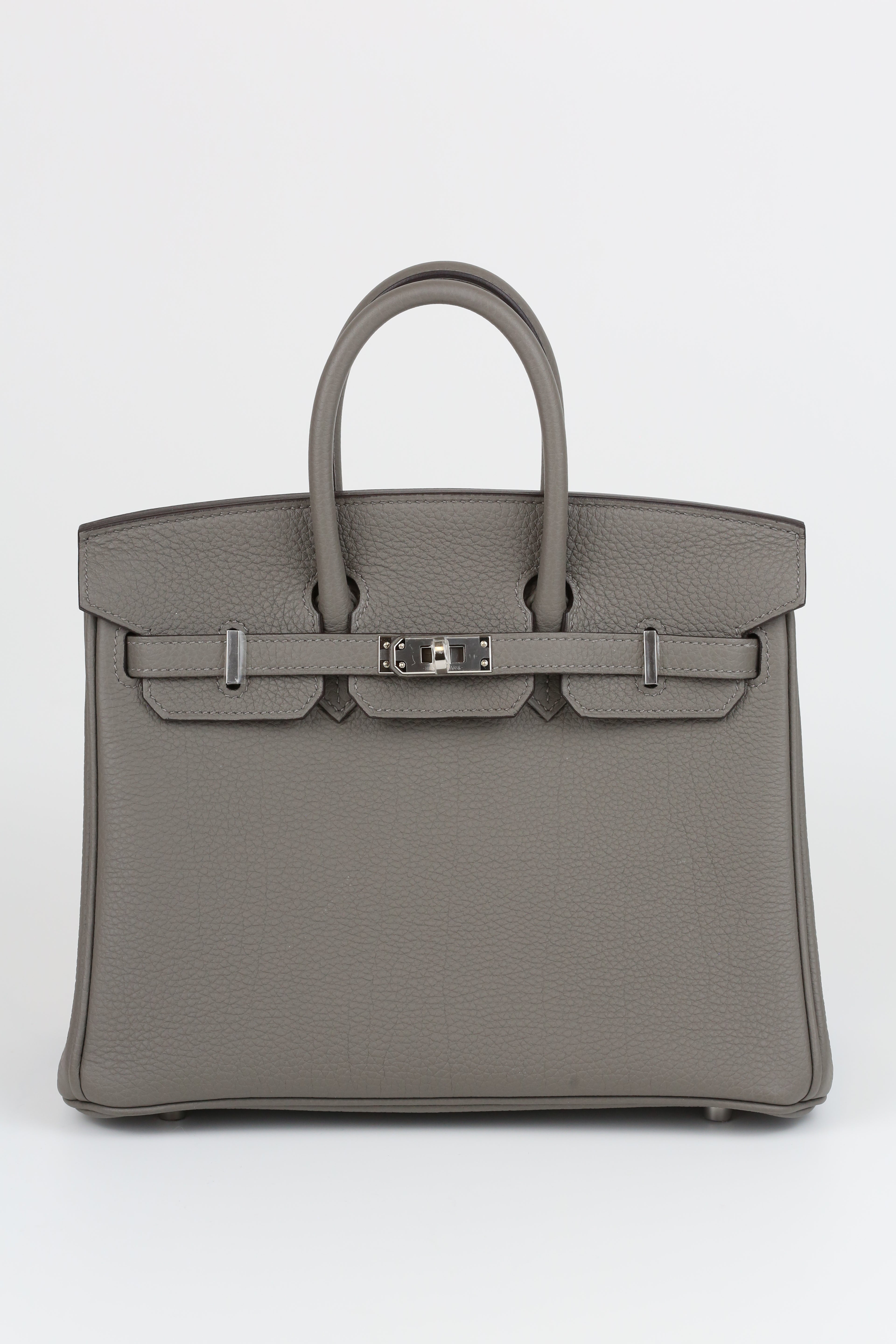 Hermes Birkin 25 Gris Meyer Silver