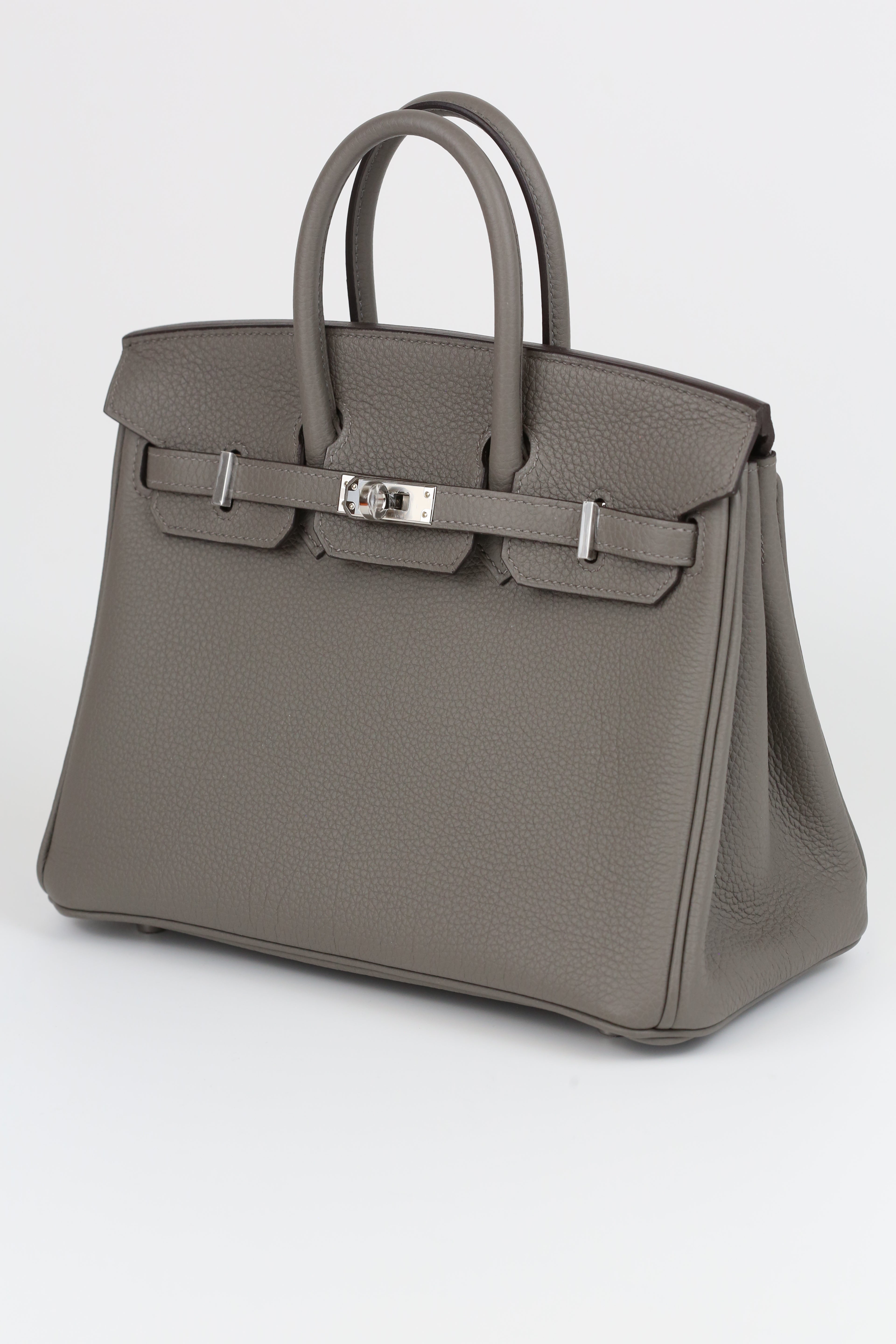 Hermes Birkin 25 Gris Meyer Silver