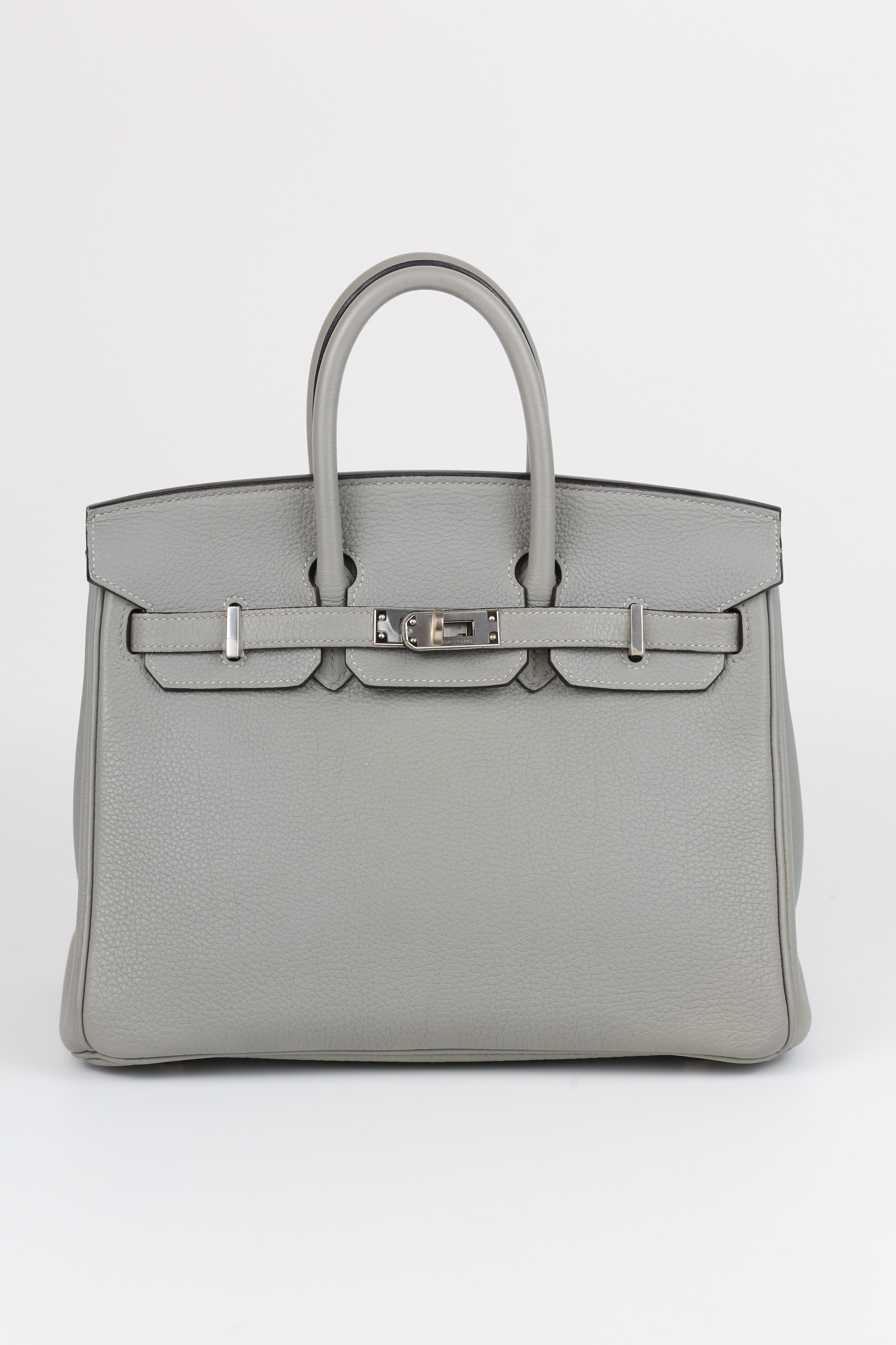 Hermes Birkin 25 Gris Mouette Silver togo