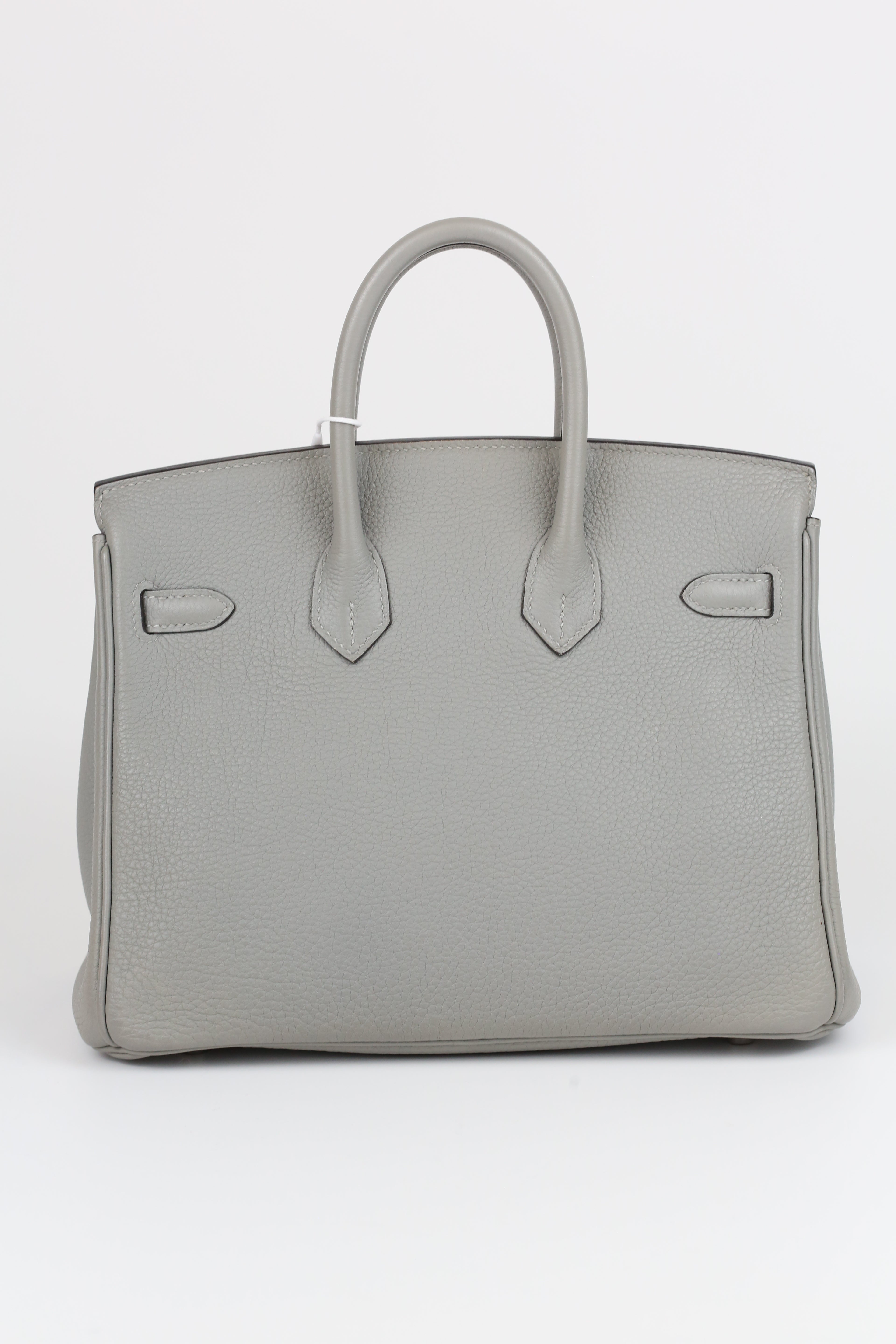 HERMÈS Birkin 25 Gris Mouette Silver togo