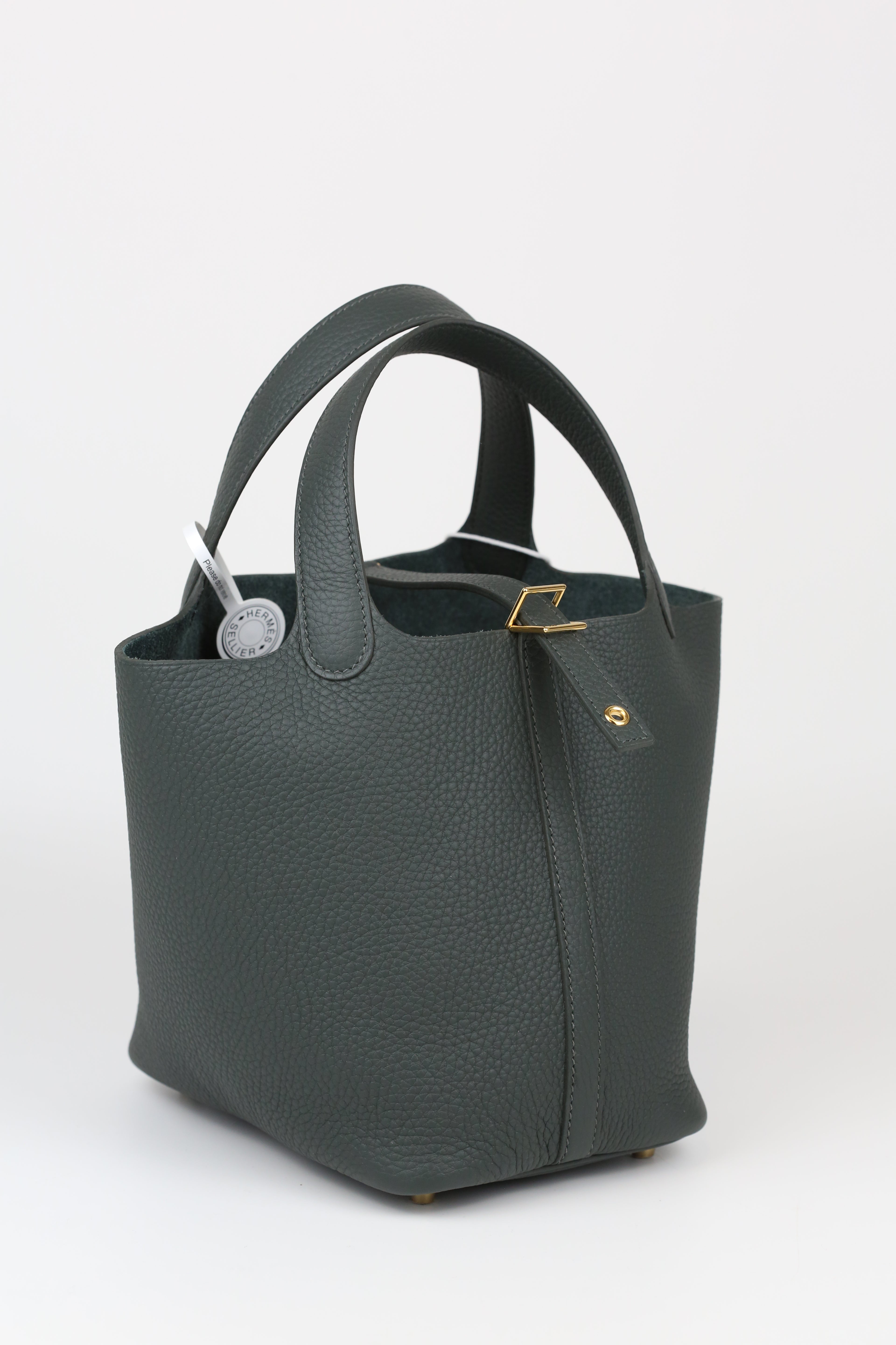 HERMÈS Picotin 18 Vert Mangrove gold