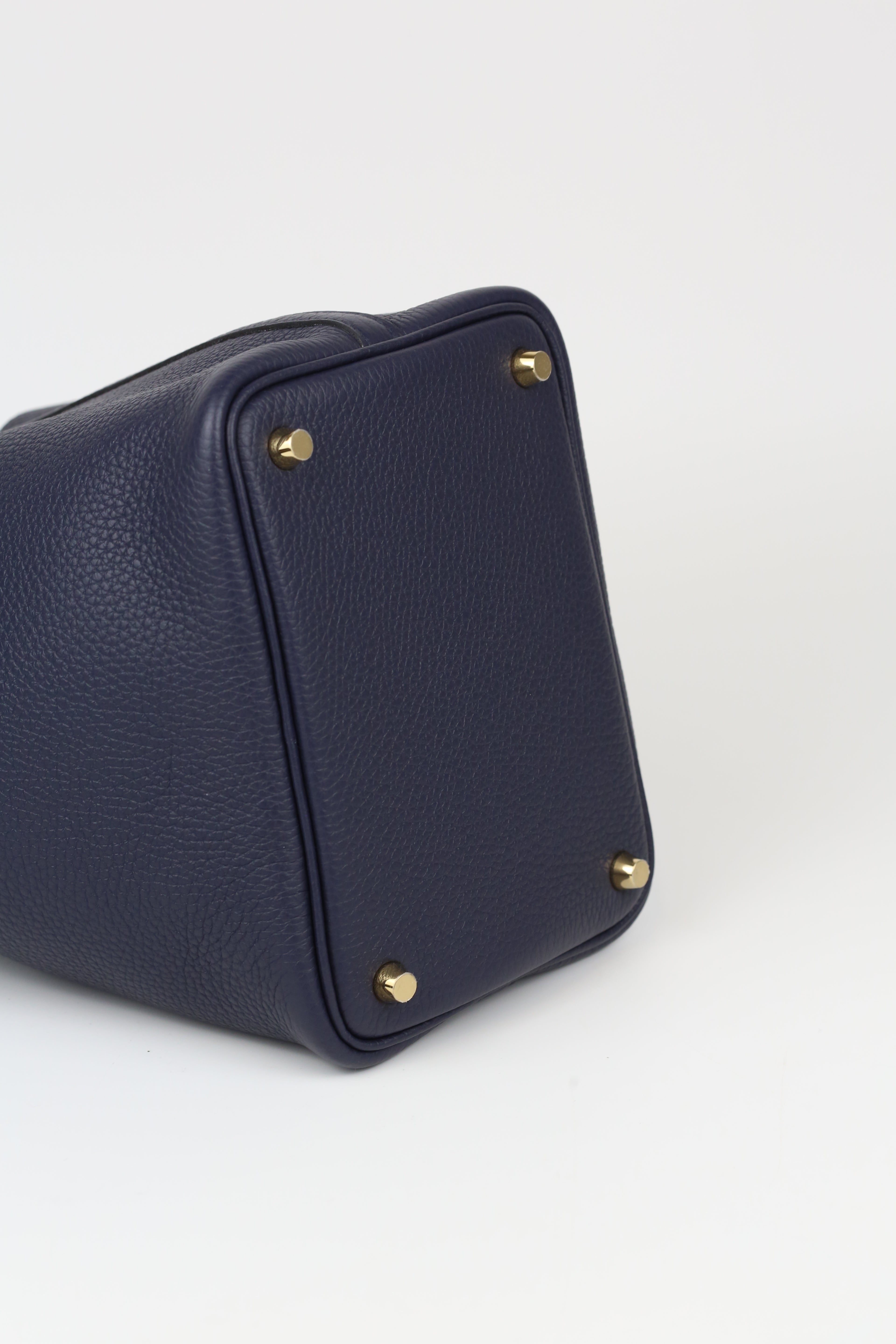 HERMÈS Picotin 18 Blue Nuit Gold