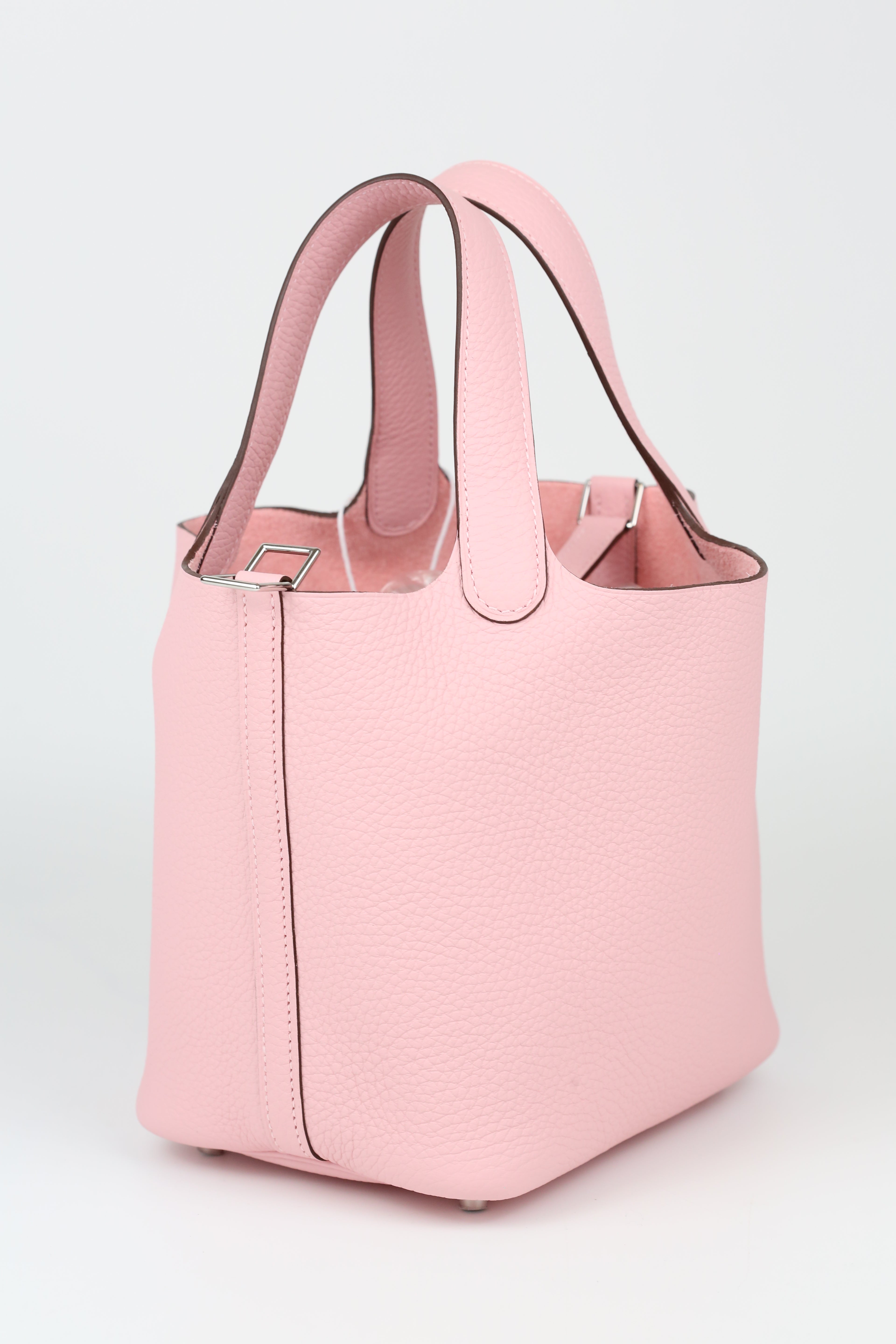 HERMÈS Picotin 18 Rose Sakura Silver