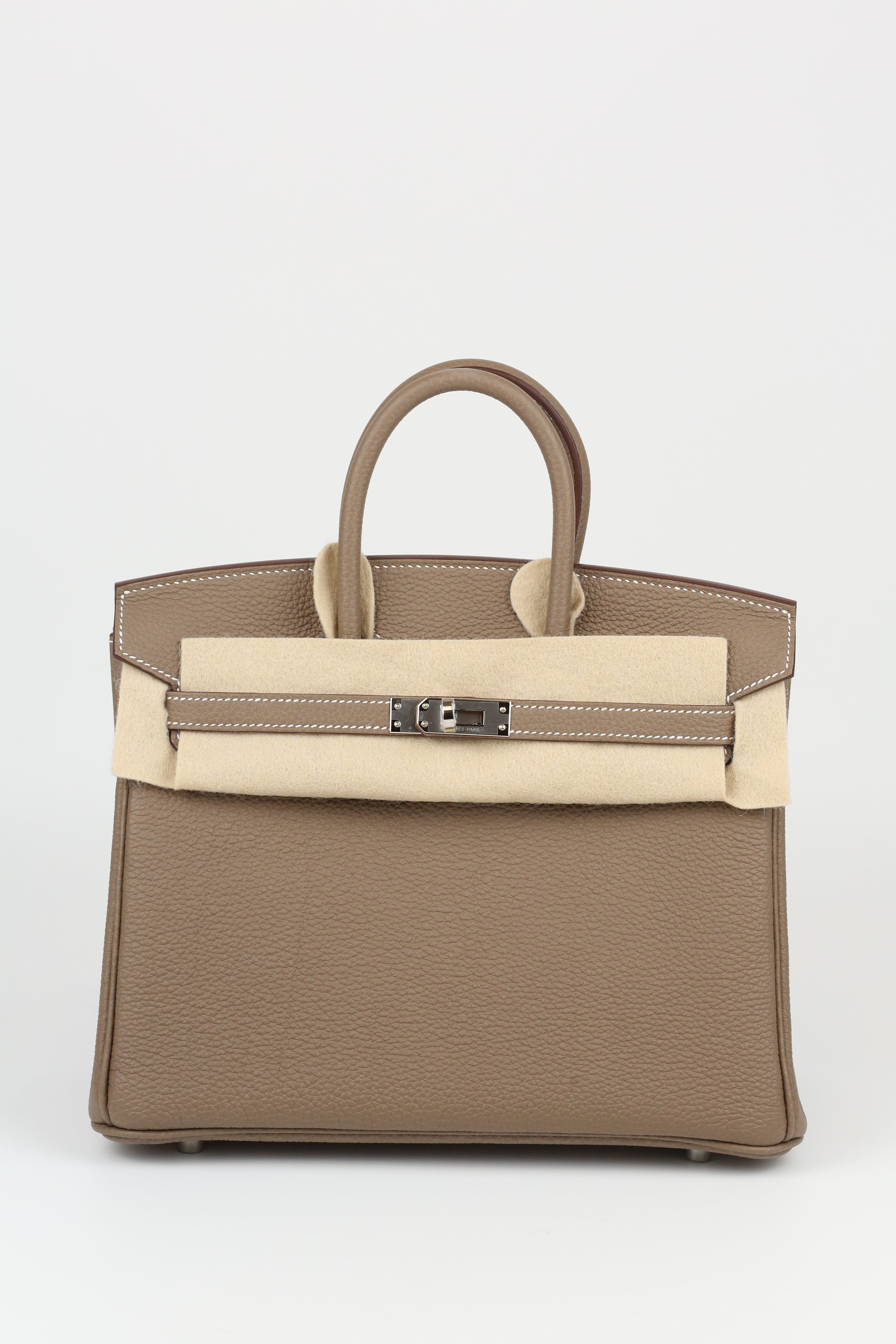 HERMÈS Birkin 25 Etoupe Silver