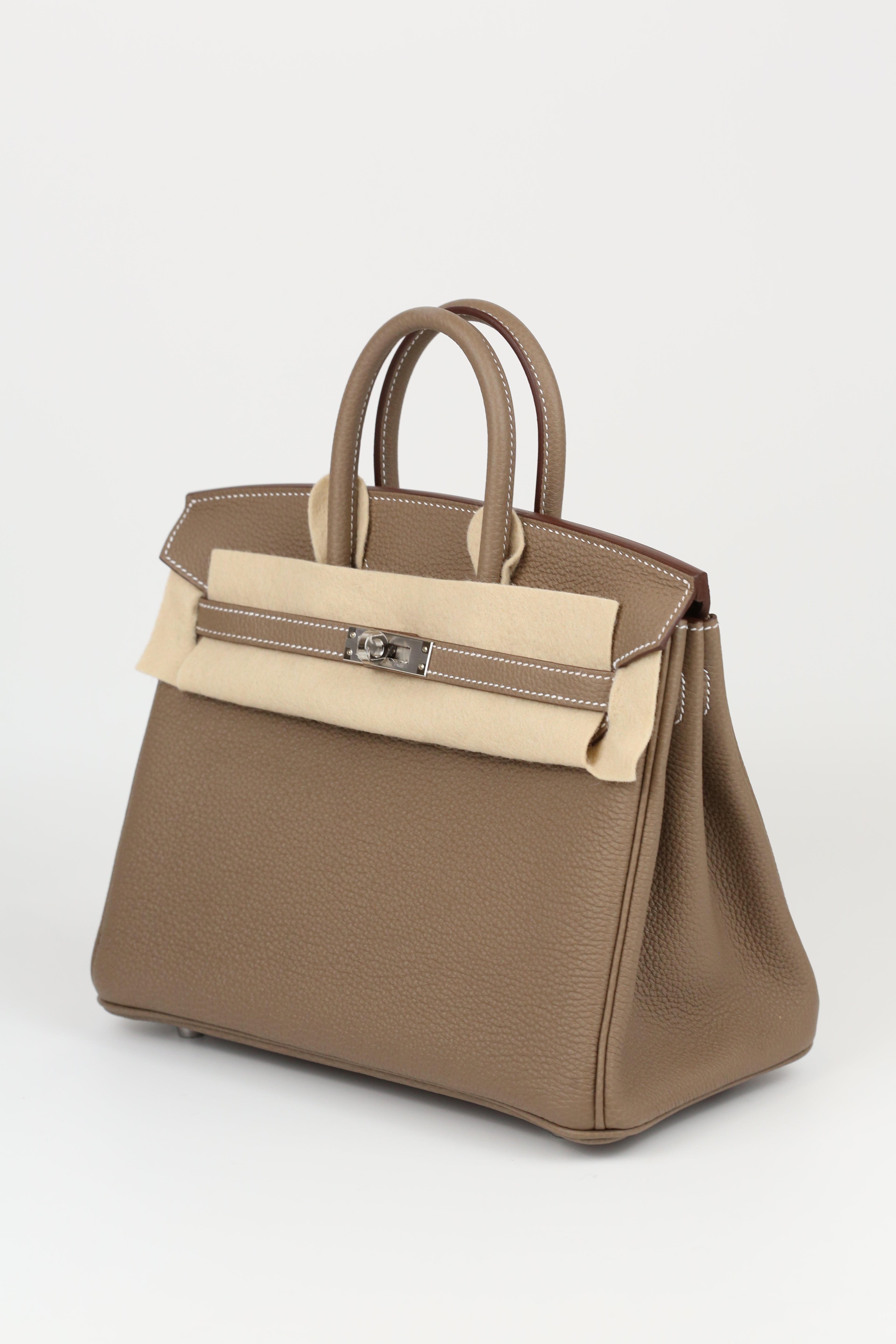 HERMÈS Birkin 25 Etoupe Silver