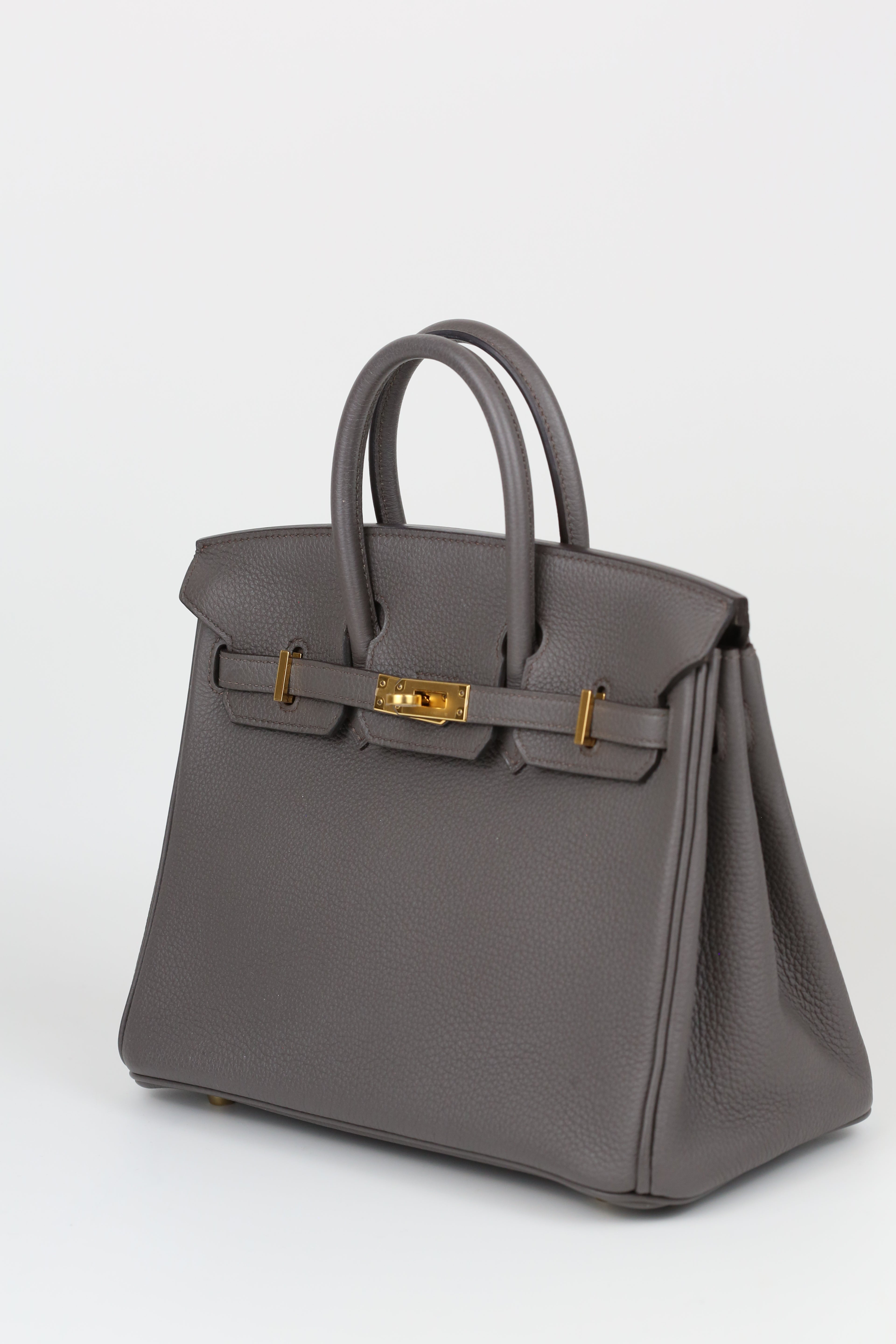 HERMÈS Birkin 25 Etain Gold