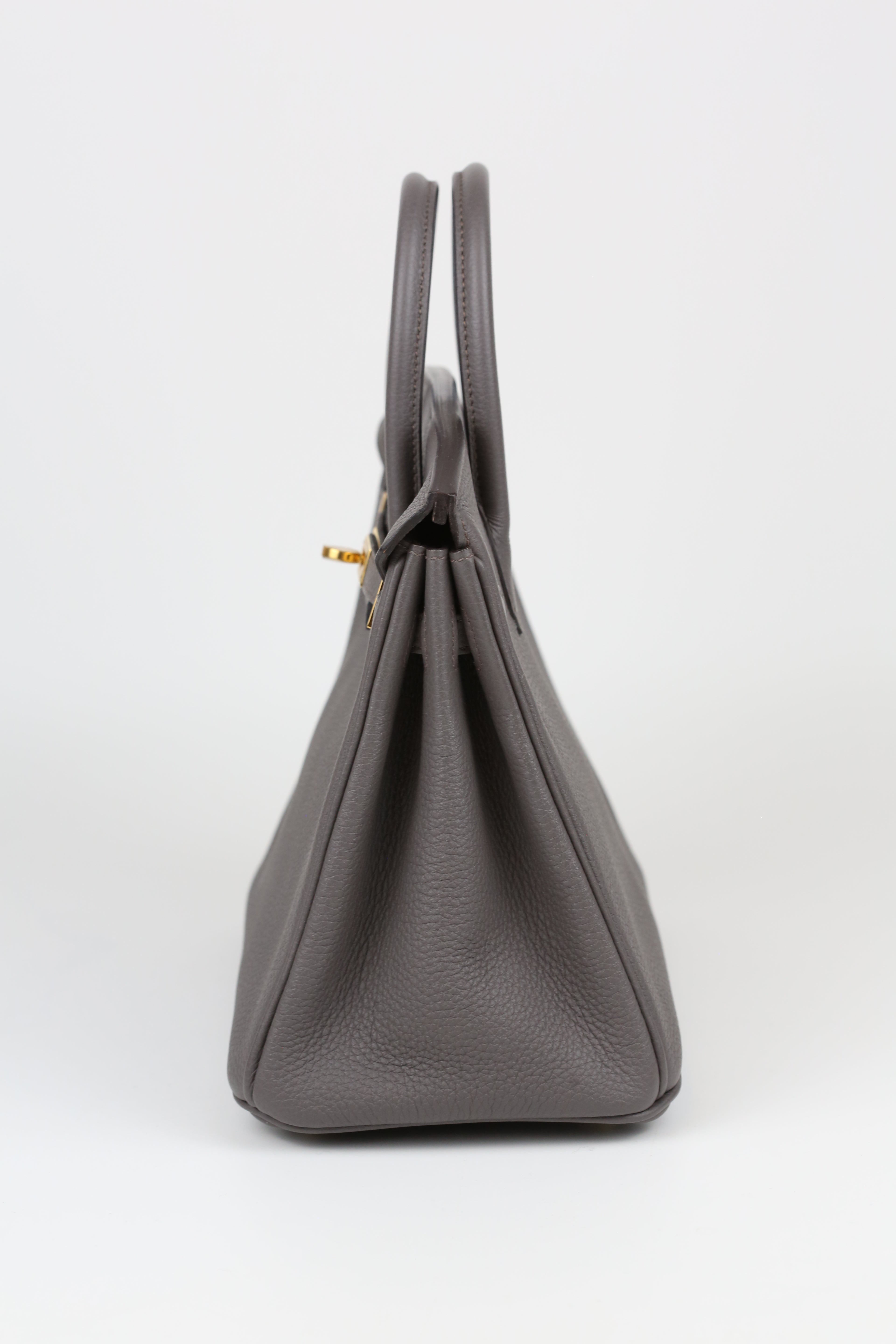 HERMÈS Birkin 25 Etain Gold