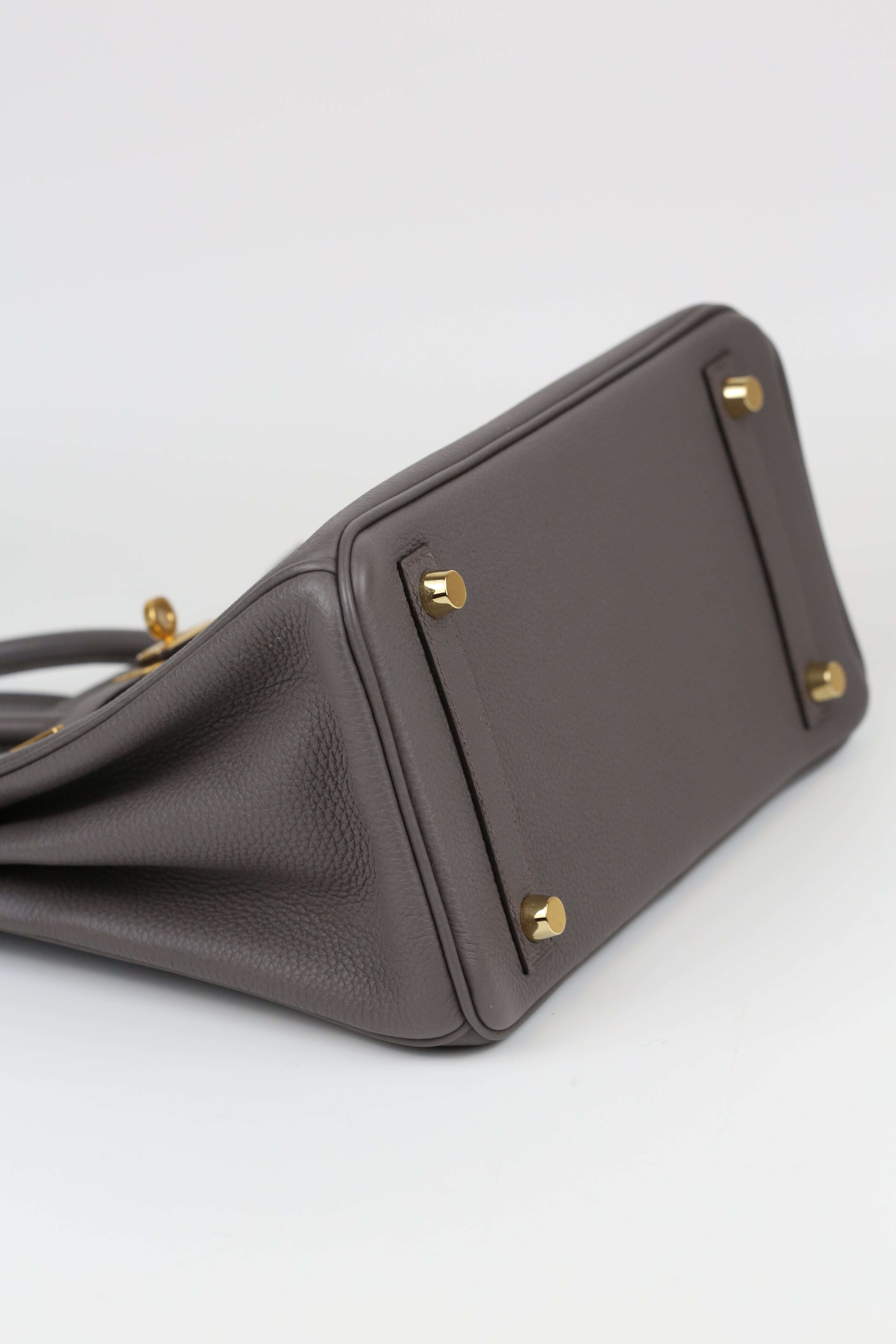 HERMÈS Birkin 25 Etain Gold