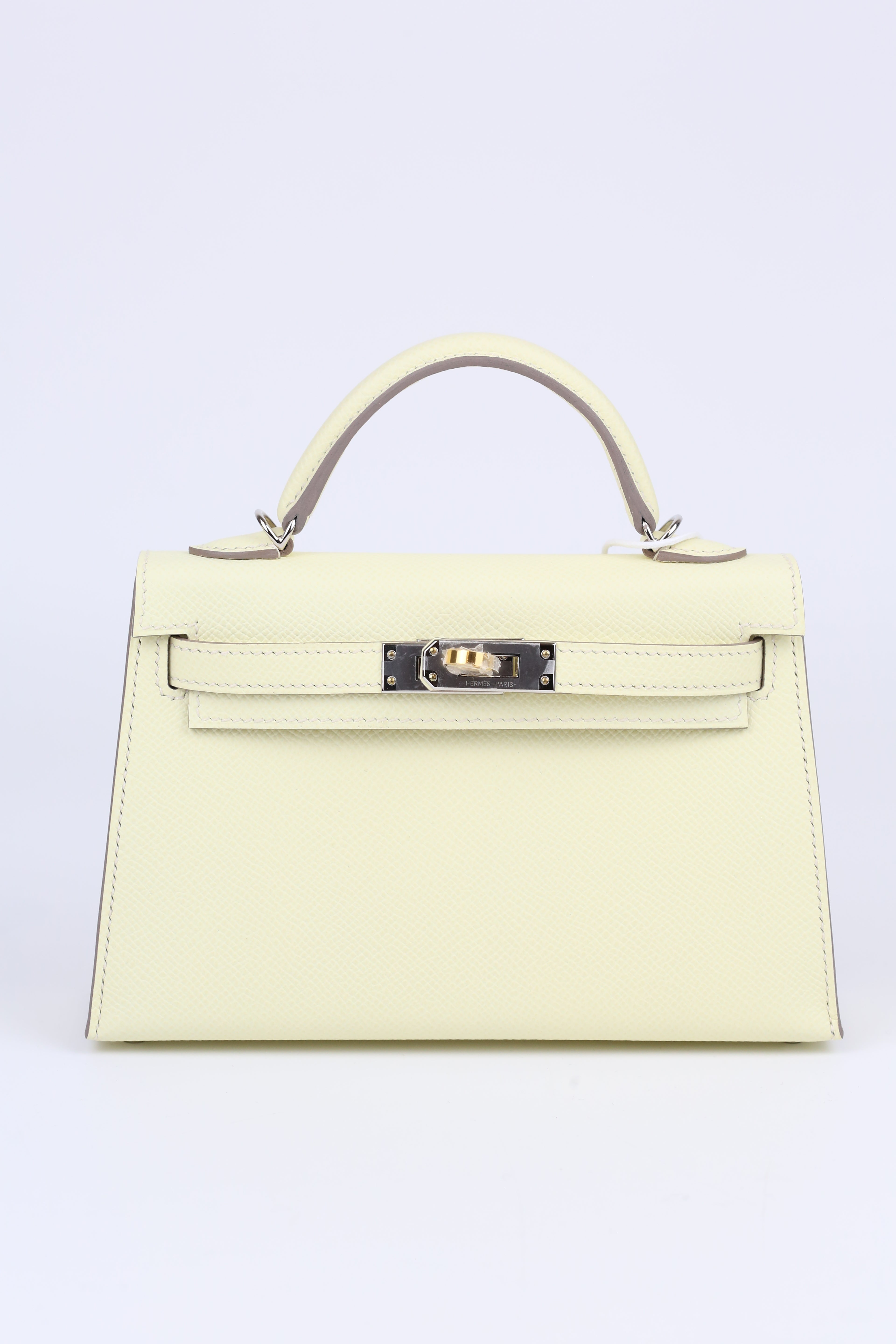 HERMÈS Mini Kelly Jaune Milton i8