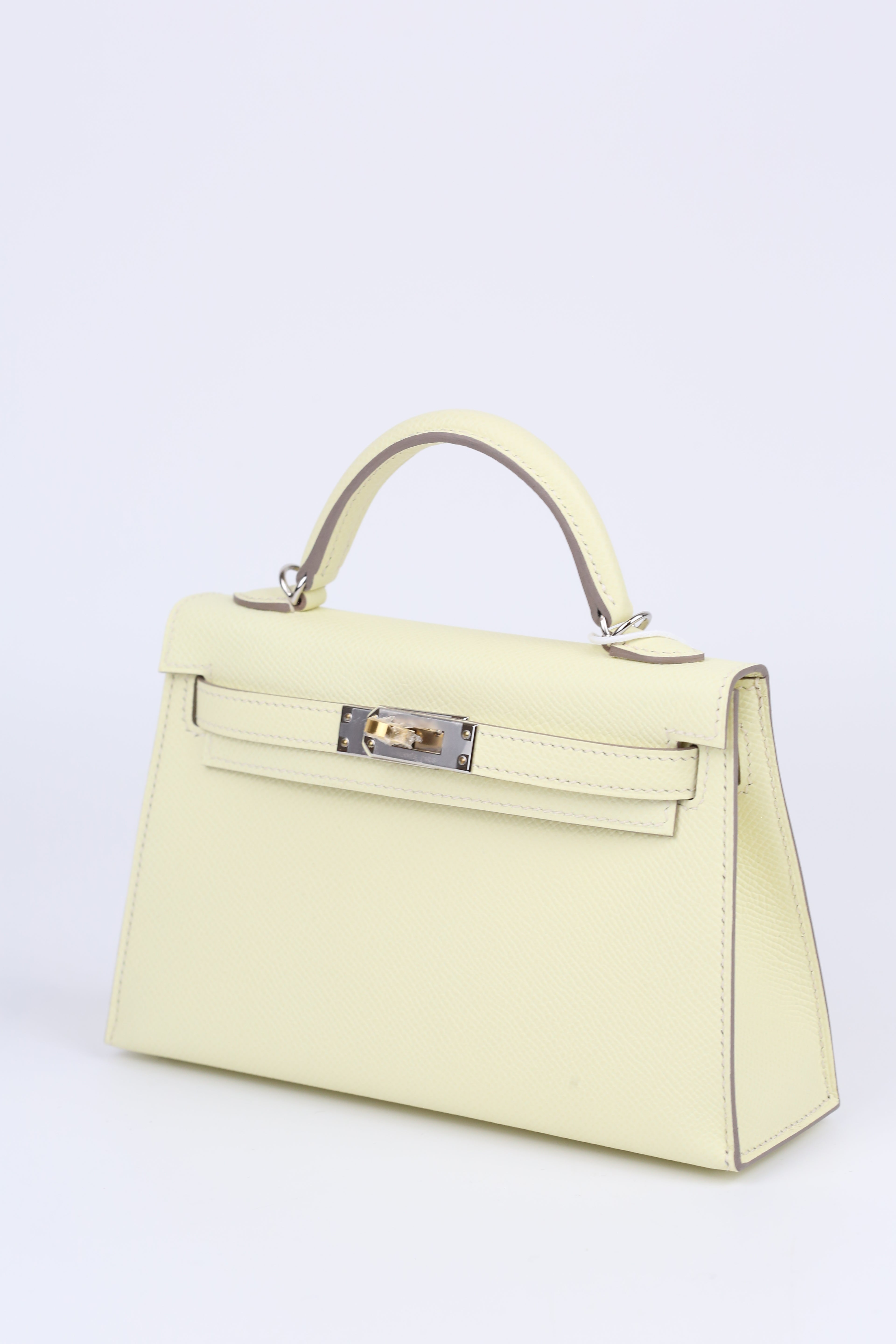 HERMÈS Mini Kelly Jaune Milton i8