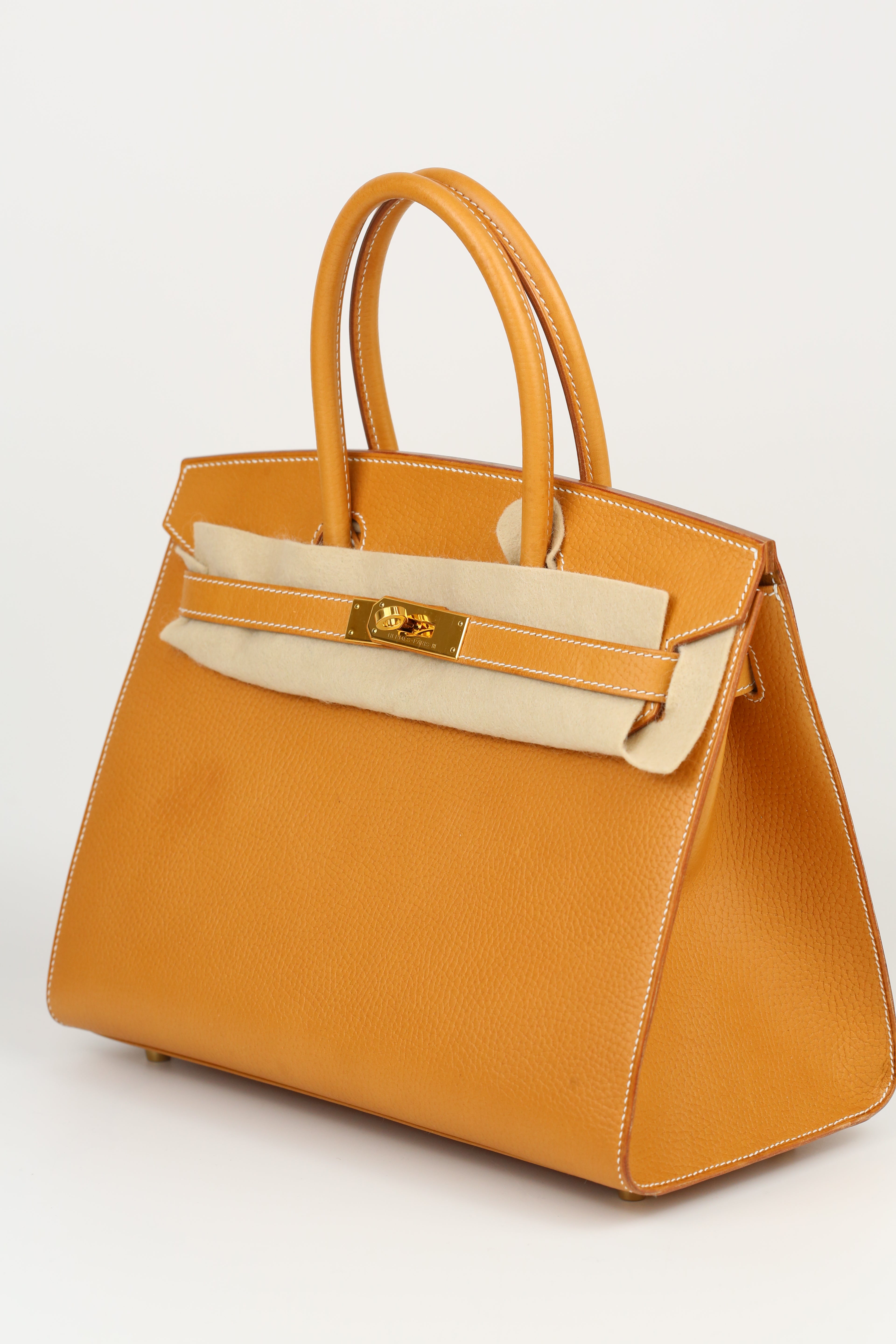 HERMÈS Birkin 30 Naturel Sable Gold