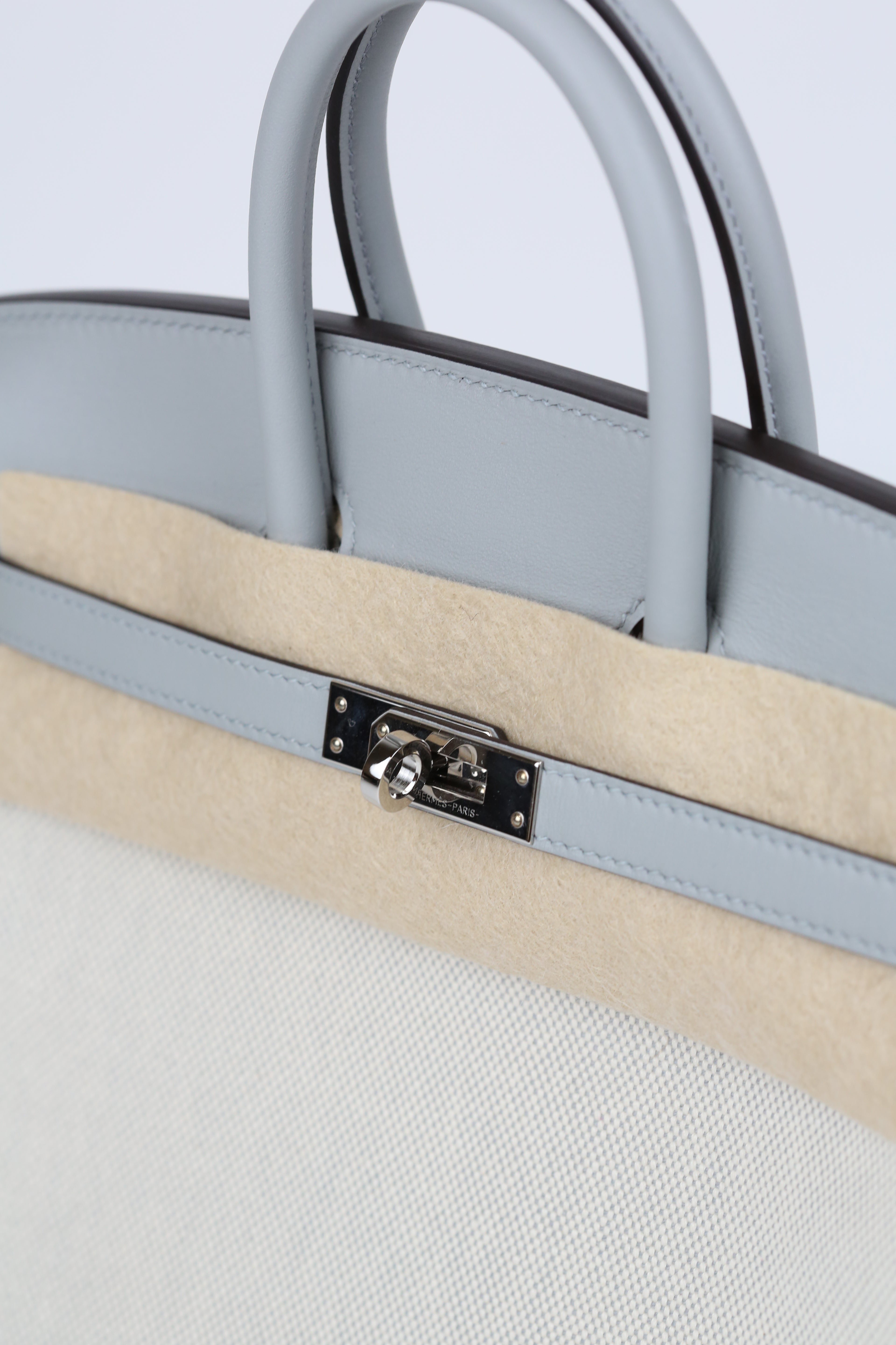 HERMÈS BIRKIN25 GRIS PANTIN CANVAS