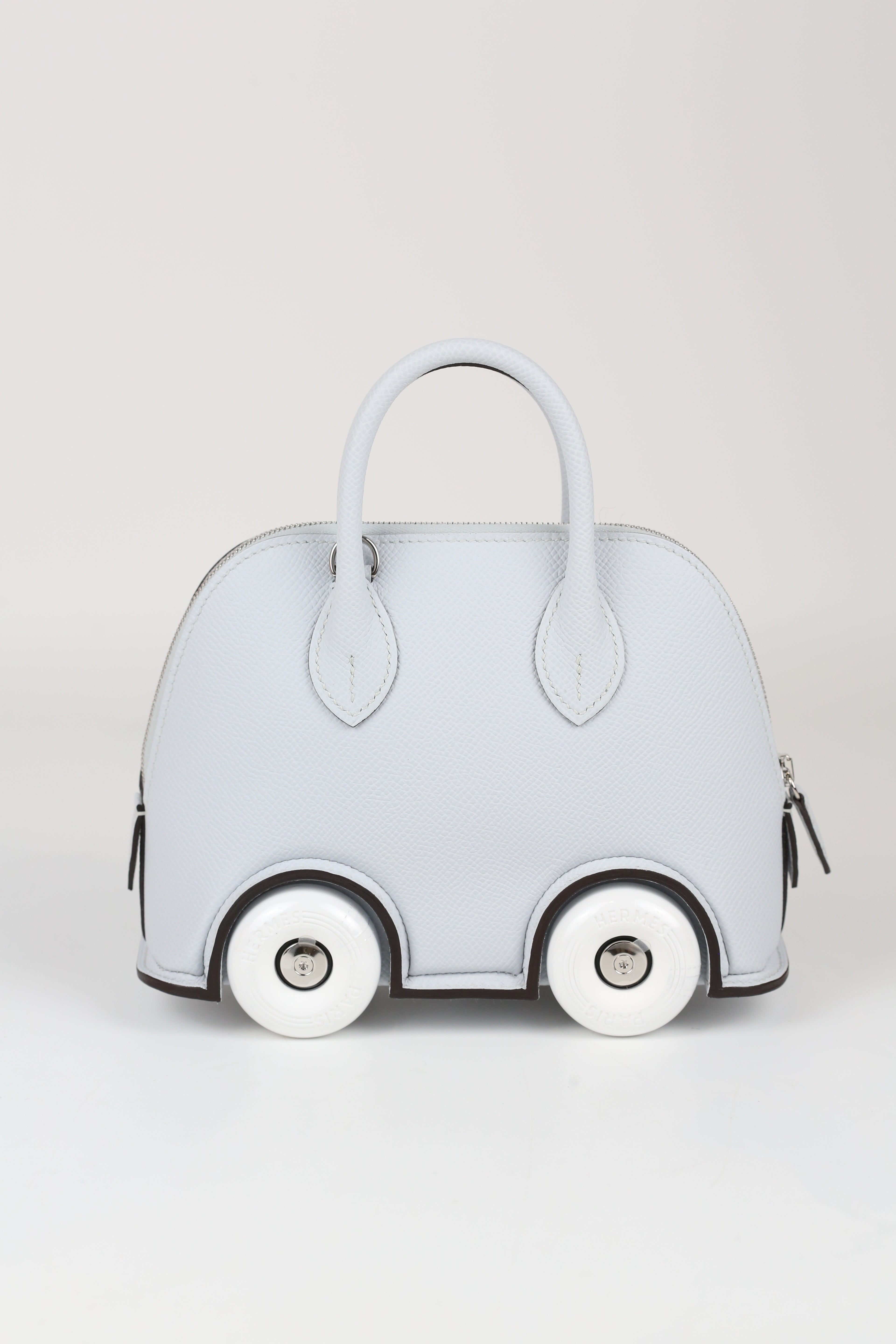 HERMÈS Mini Bolide on the wheel Gris Platine