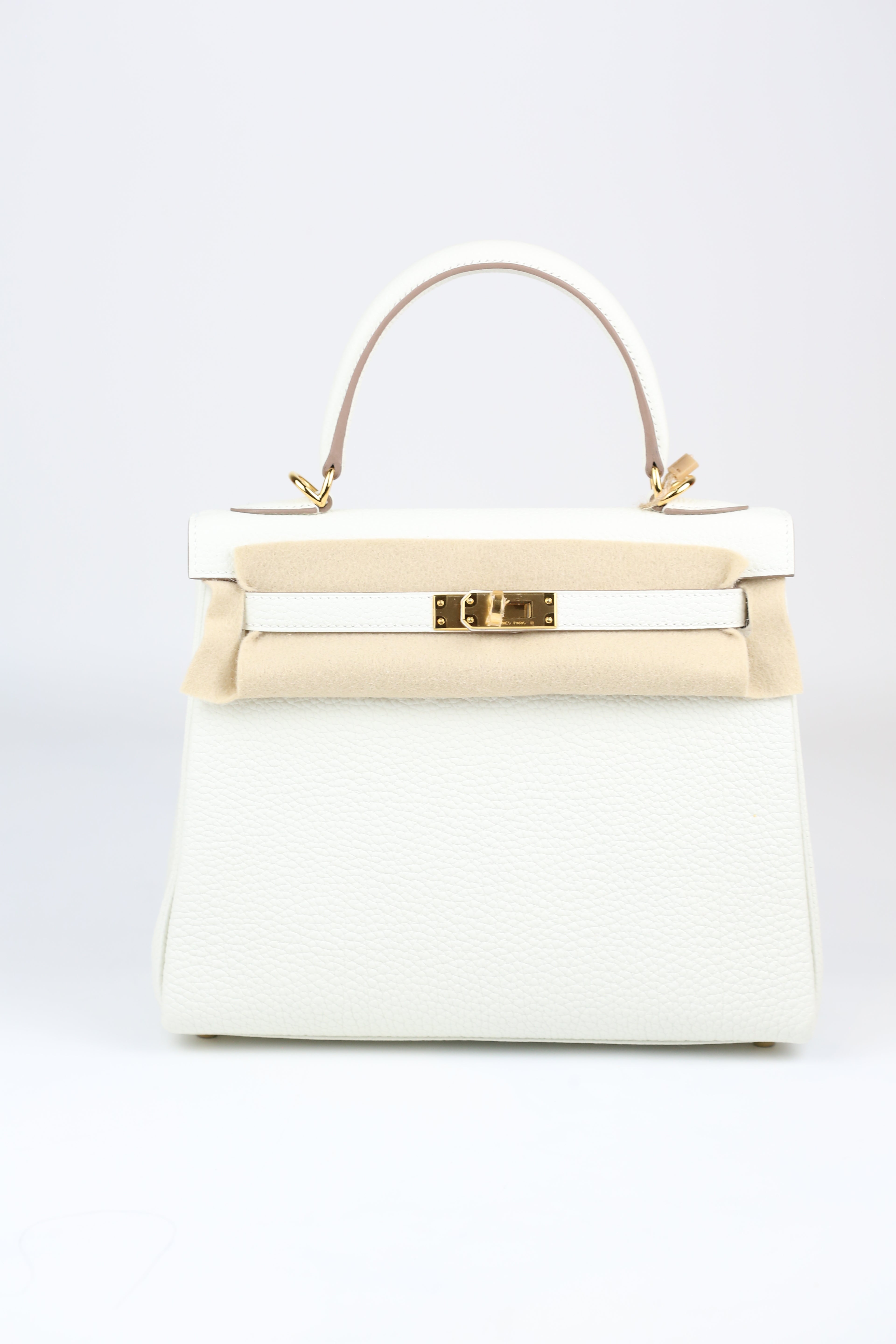 HERMÈS KELLY25 MUSHROOM GOLD
