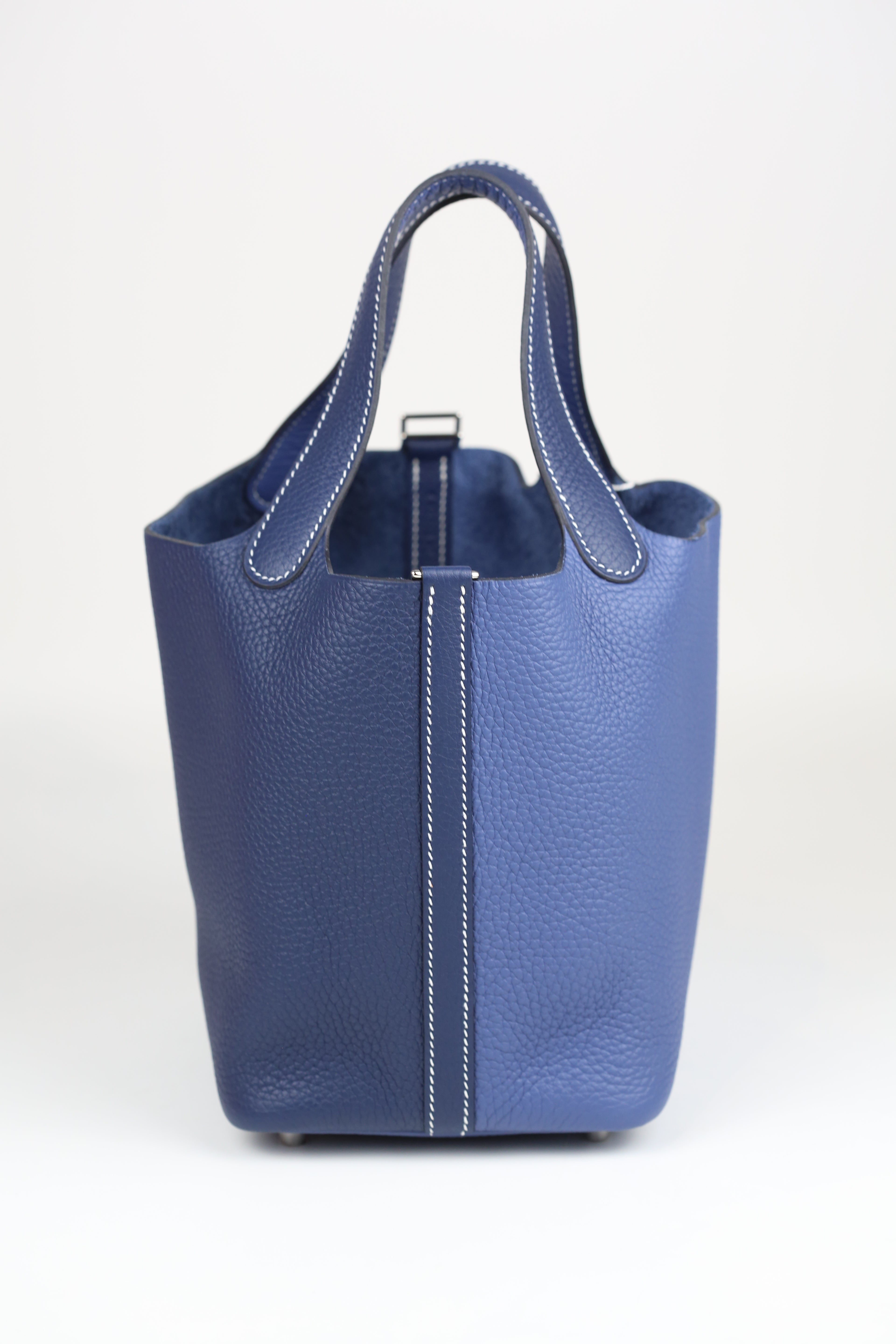 HERMÈS Picotin 18 Blue Saphir Silver