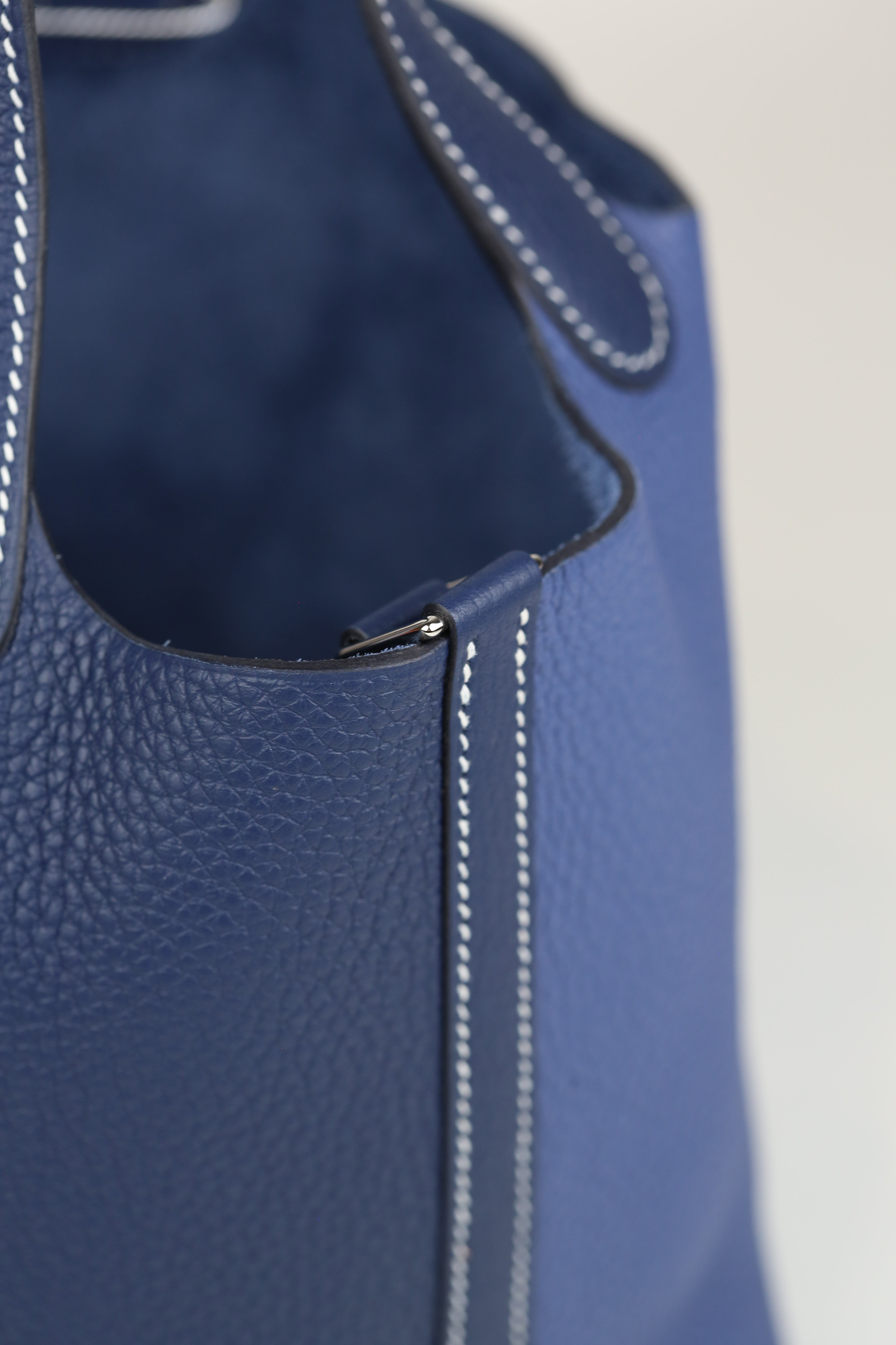 HERMÈS PICOTIN18 BLEU SAPHIR SILVER Z STAMP