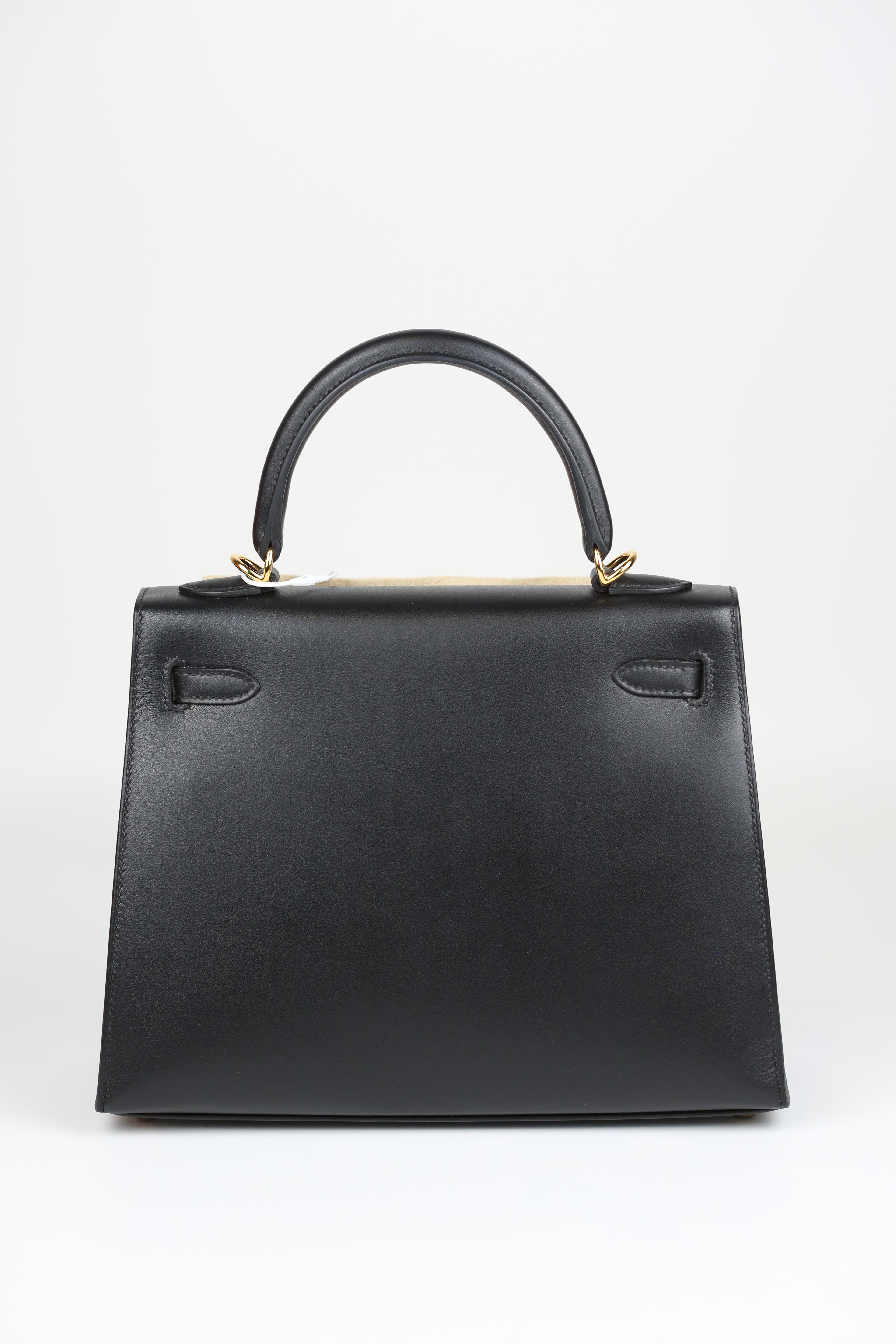 HERMÈS KELLY25 NOIR TADELAKT GOLD Y STAMP
