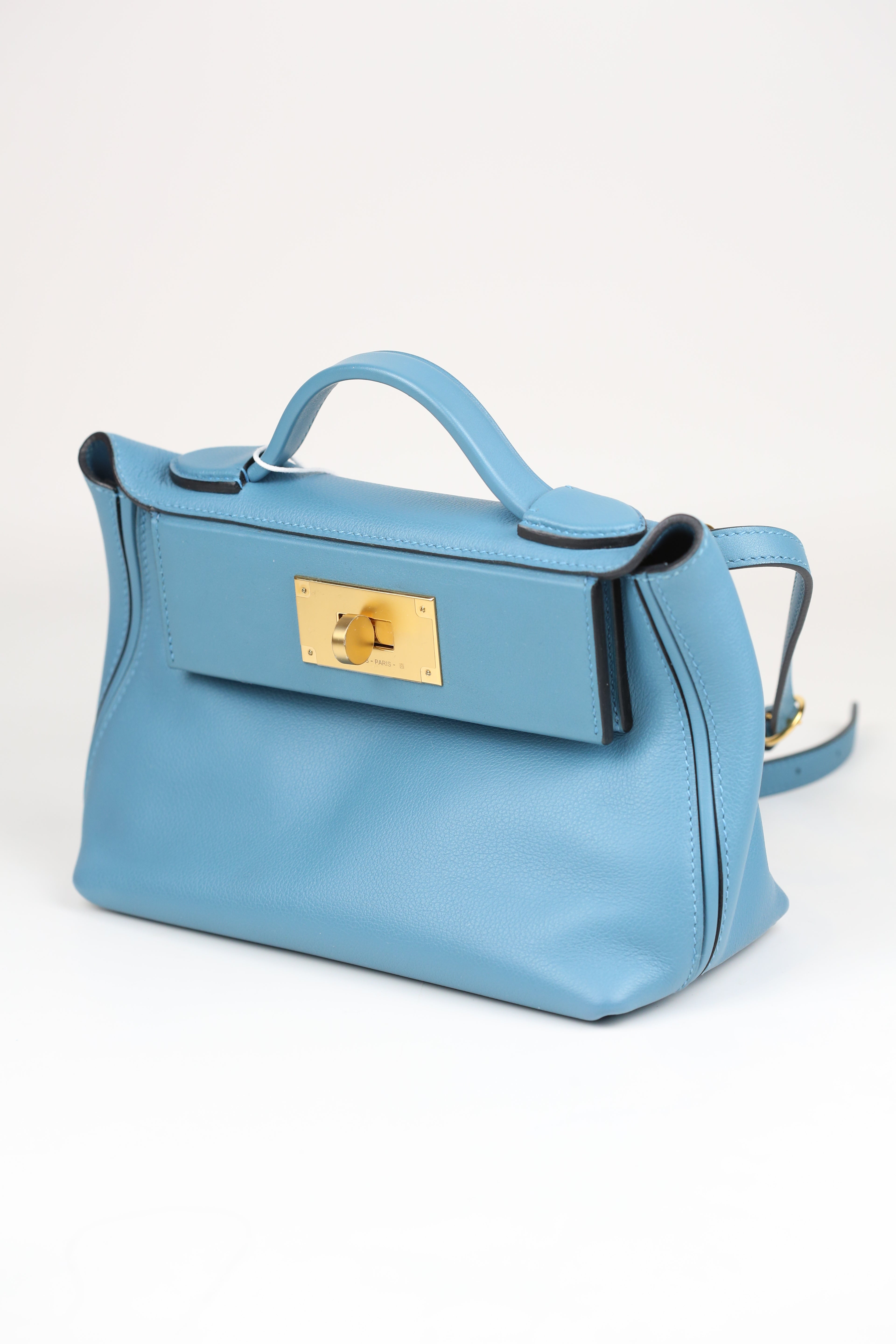 HERMÈS 2424 Blue Jeans Evercolor