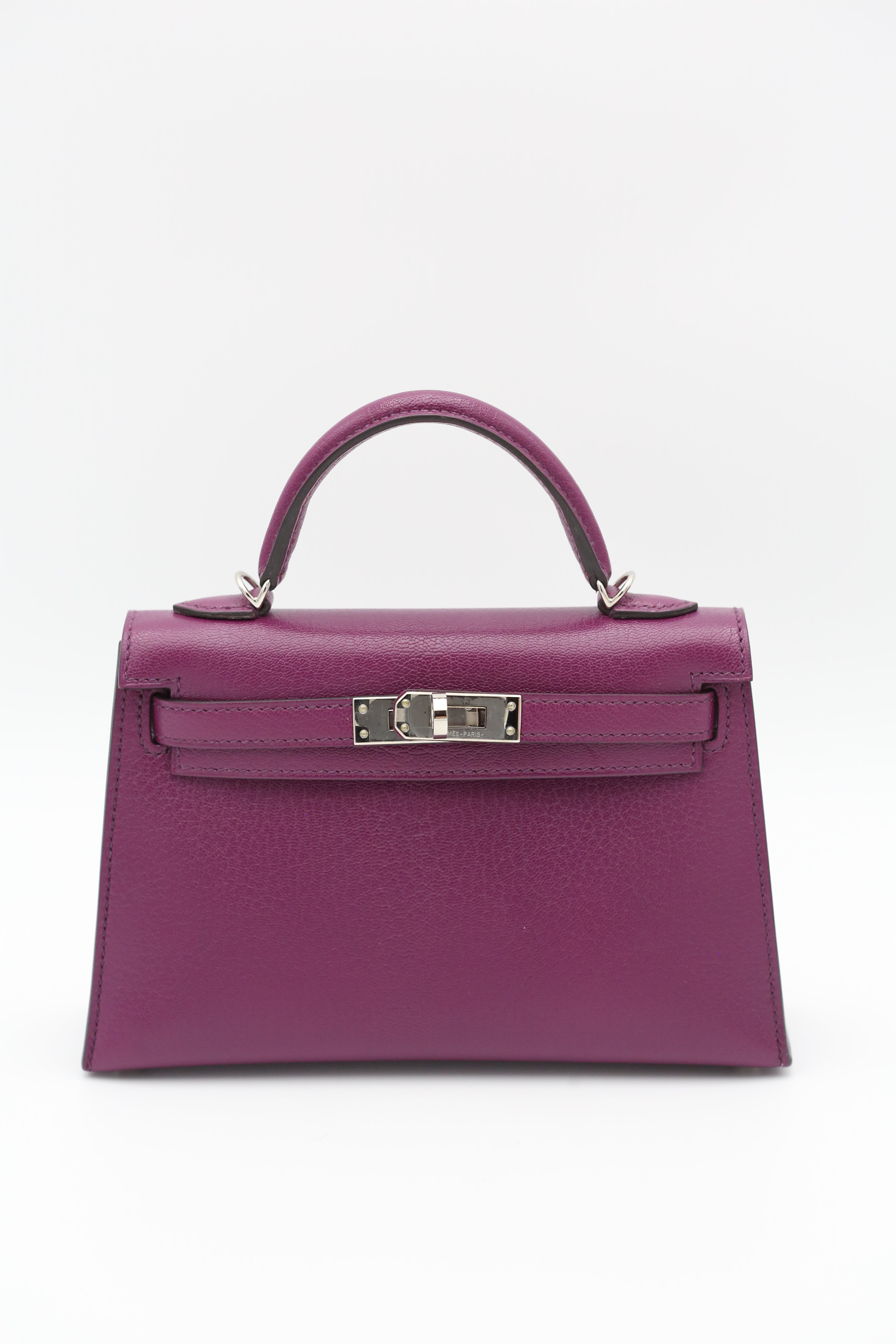 HERMÈS Mini Kelly Anemone Cherve