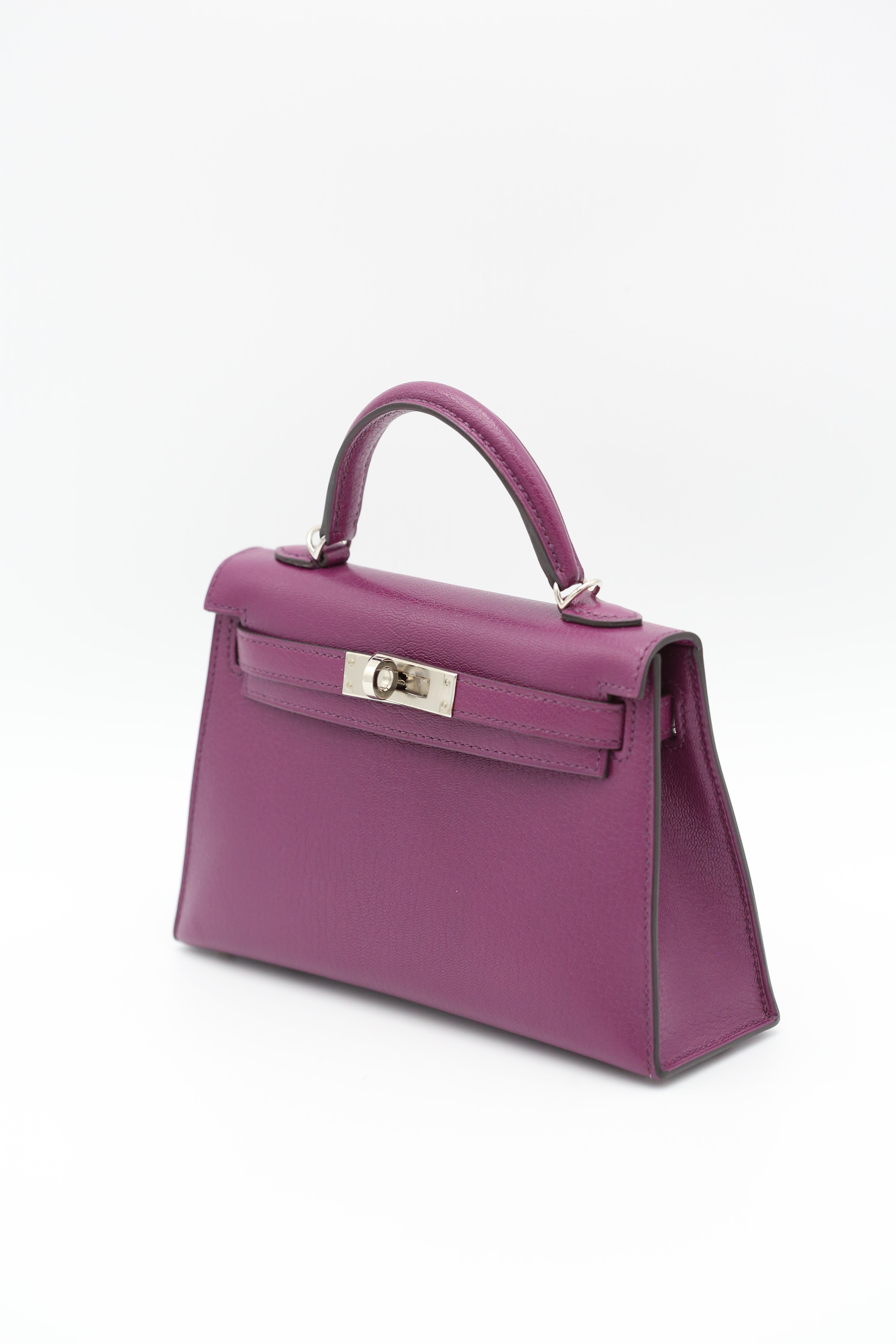 HERMÈS Mini Kelly Anemone Cherve