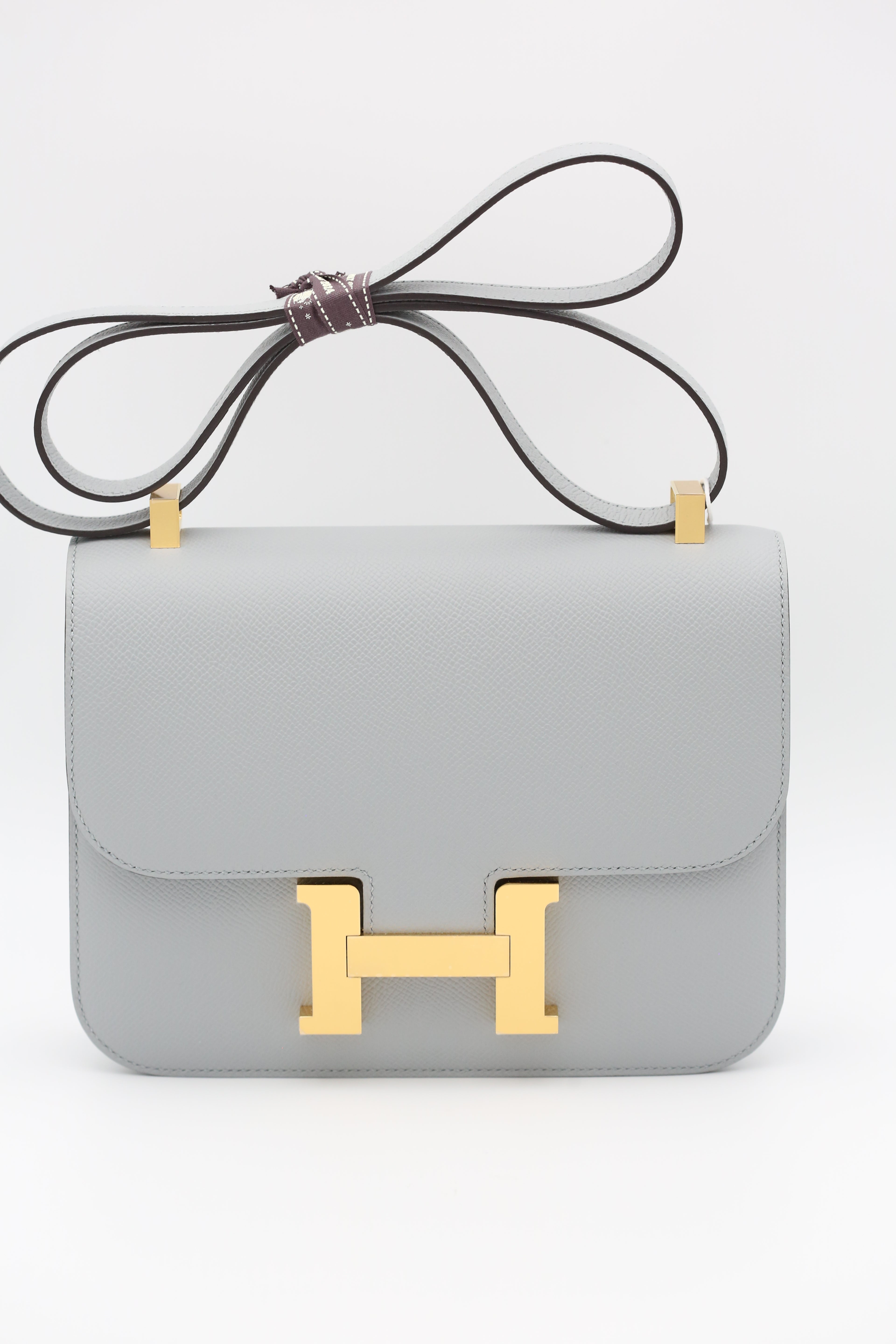 HERMÈS Constance 24 Blue Glacier Gold