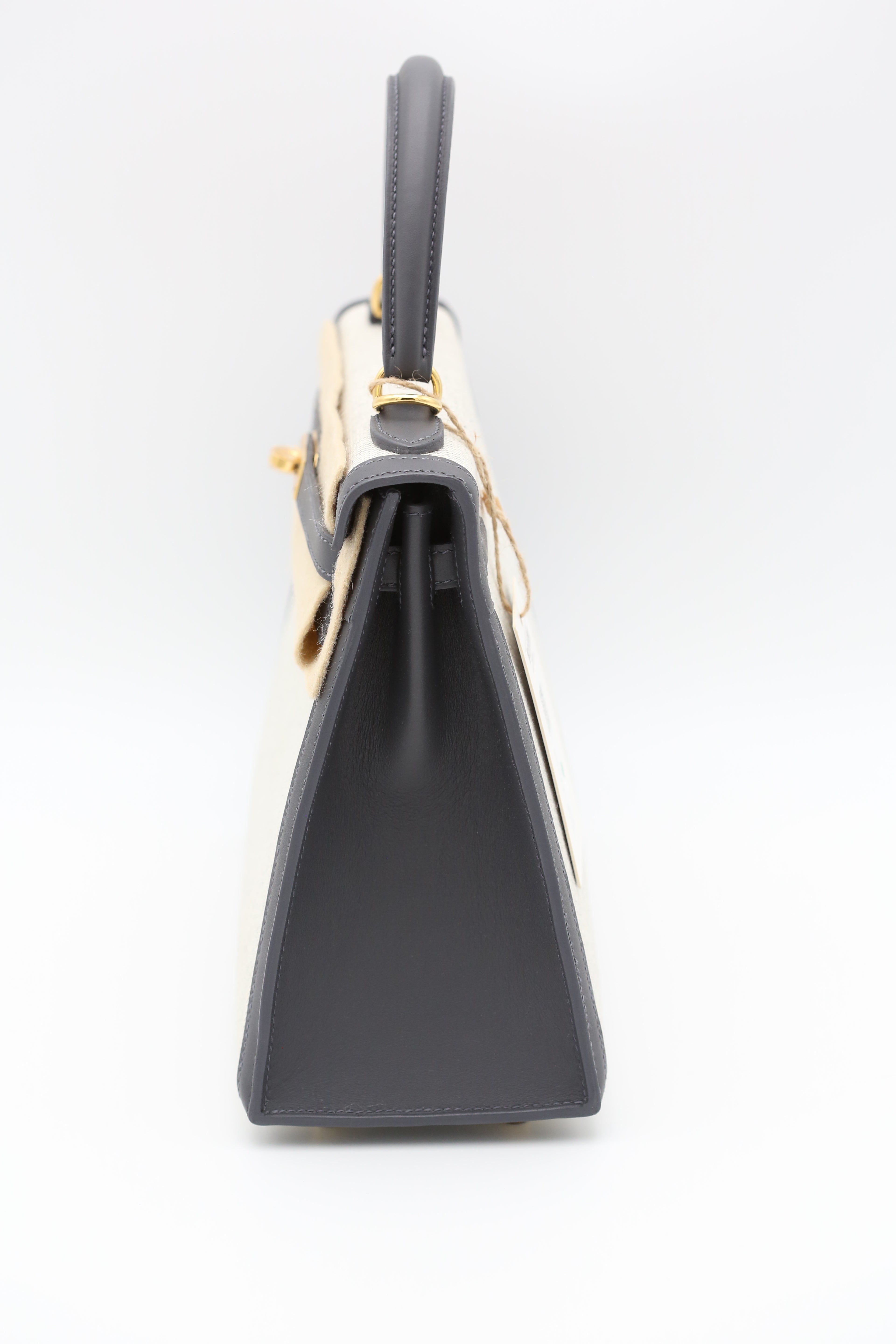 HERMÈS KELLY25 ADROISE CANVAS GOLD HARDWARE K STAMP