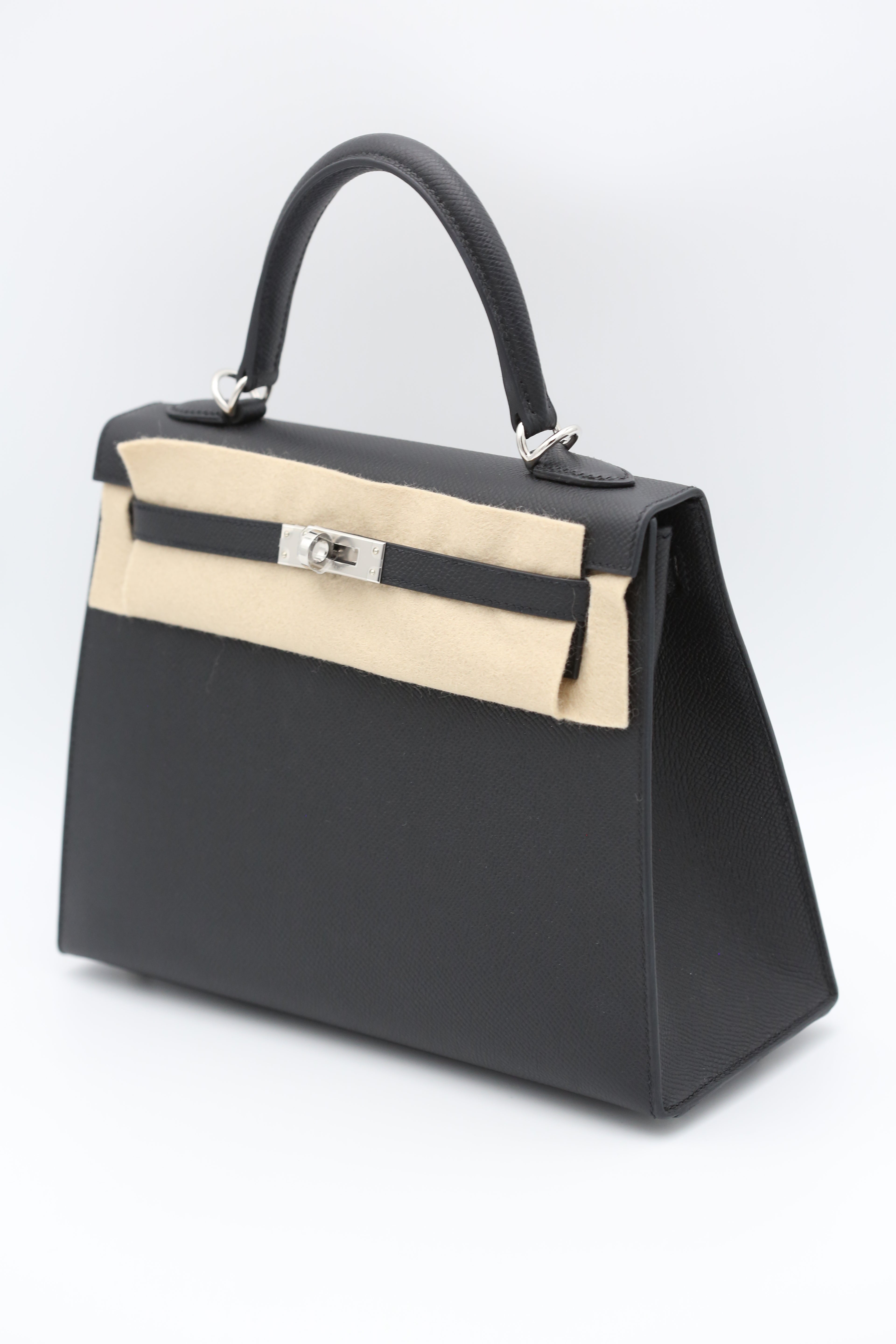 HERMÈS KELLY28 EPSOM SILVER