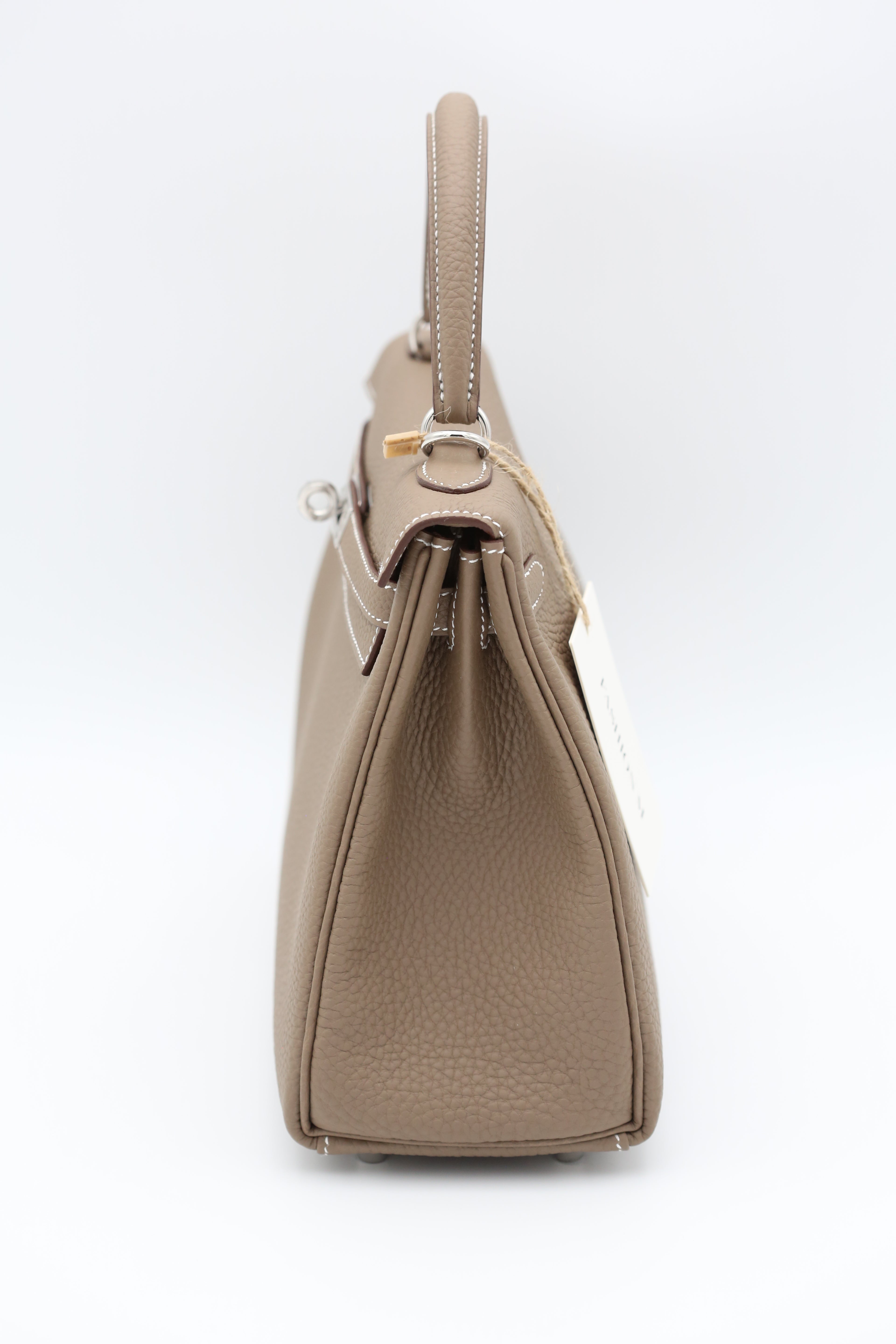 HERMÈS KELLY25 ETOUPE SILVER