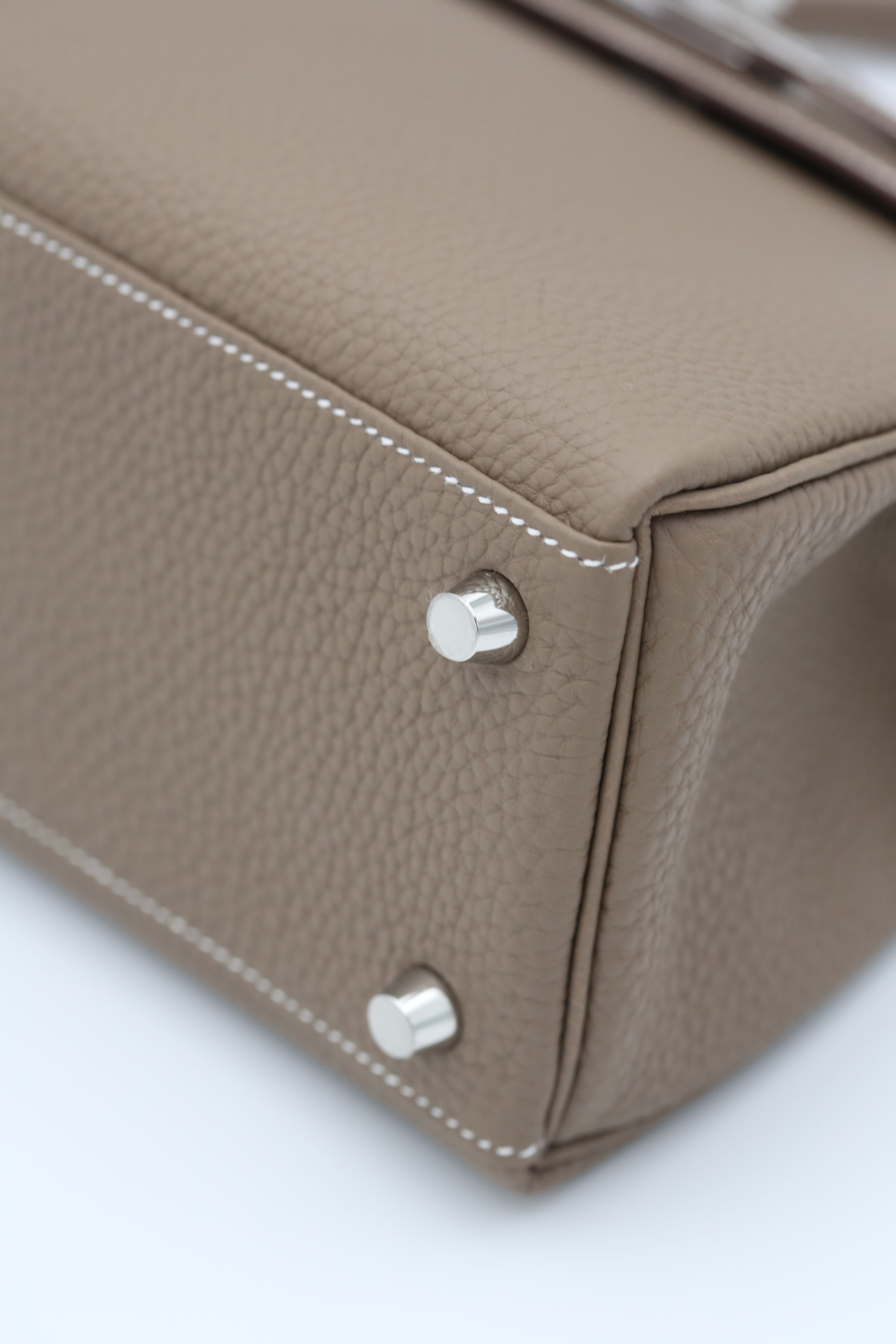 HERMÈS KELLY25 ETOUPE SILVER