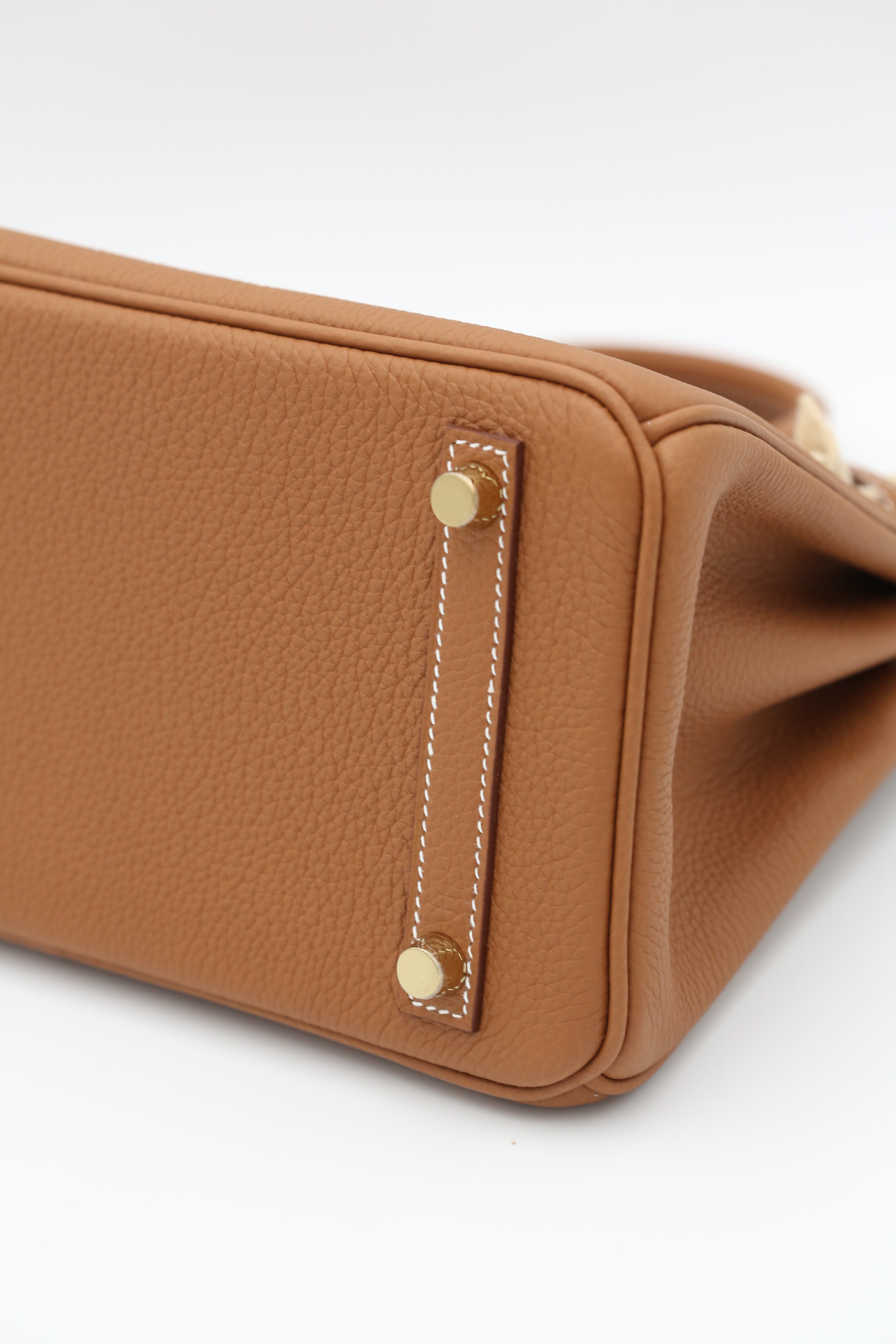 HERMÈS BIRKIN25 GOLD TOGO G STAMP
