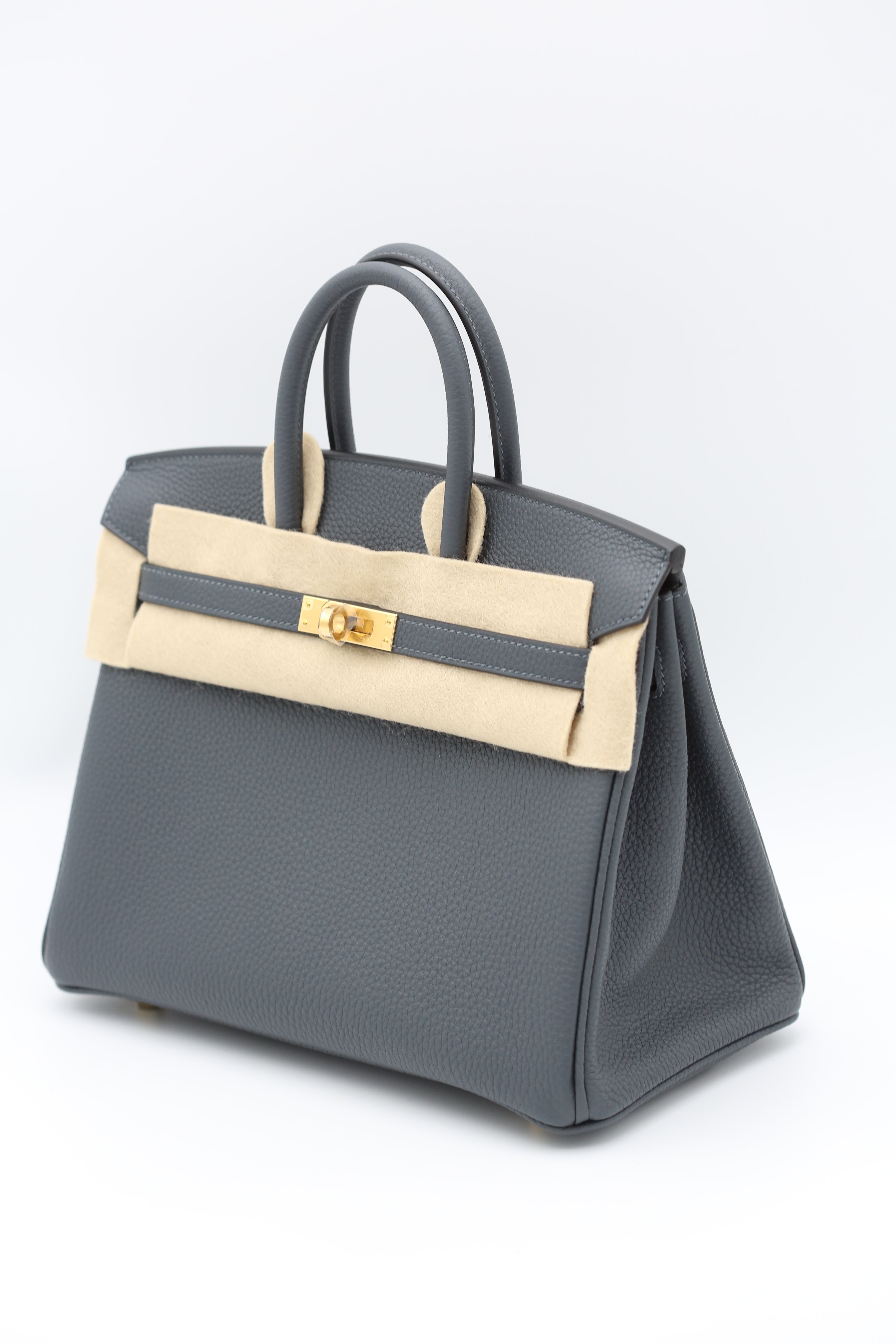 HERMÈS BIRKIN25 GRIS MISTY TOGO G STAMP