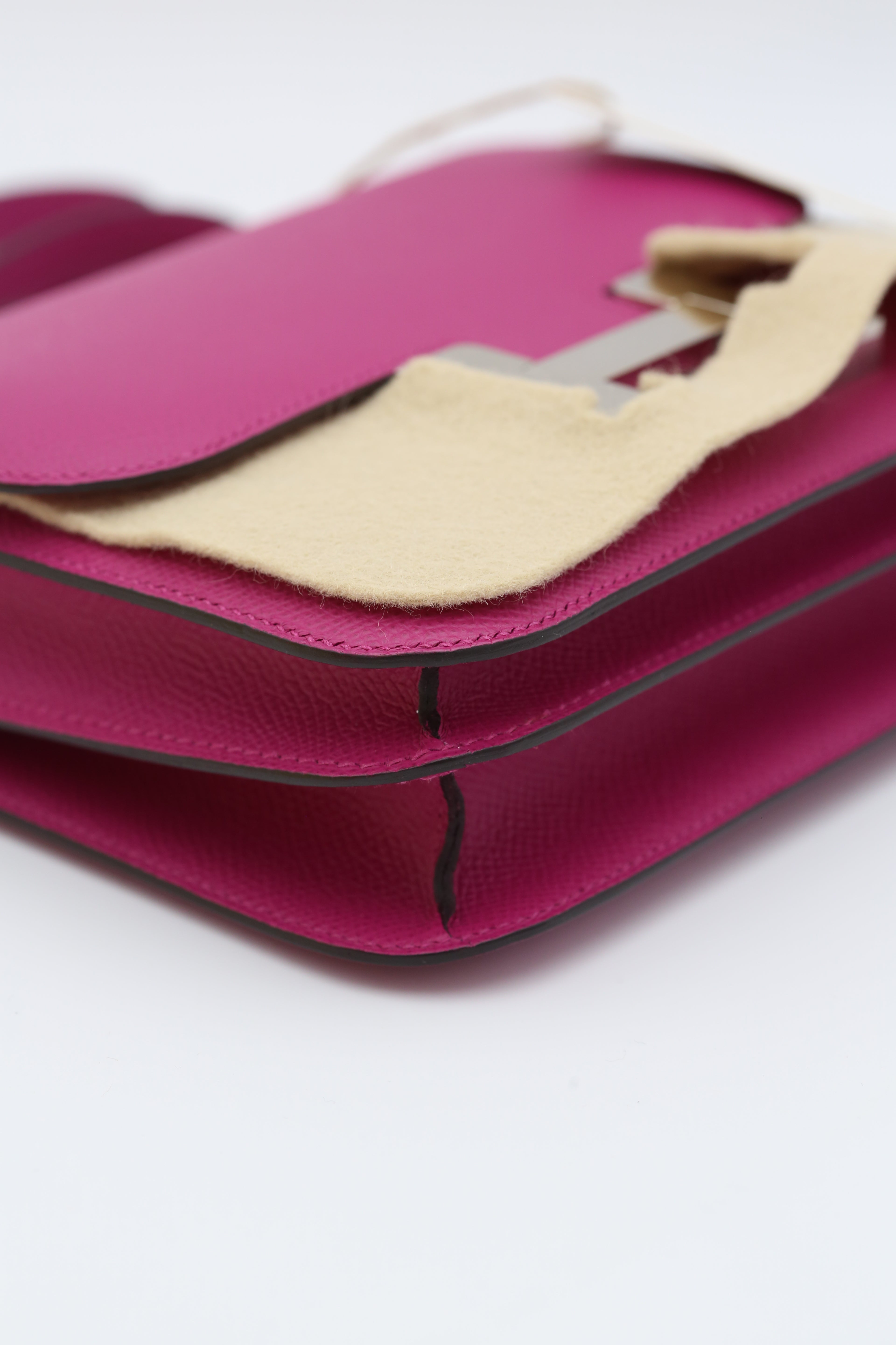 HERMÈS CONSTANCE18 ROSE POURPRE EPSOM C STAMP