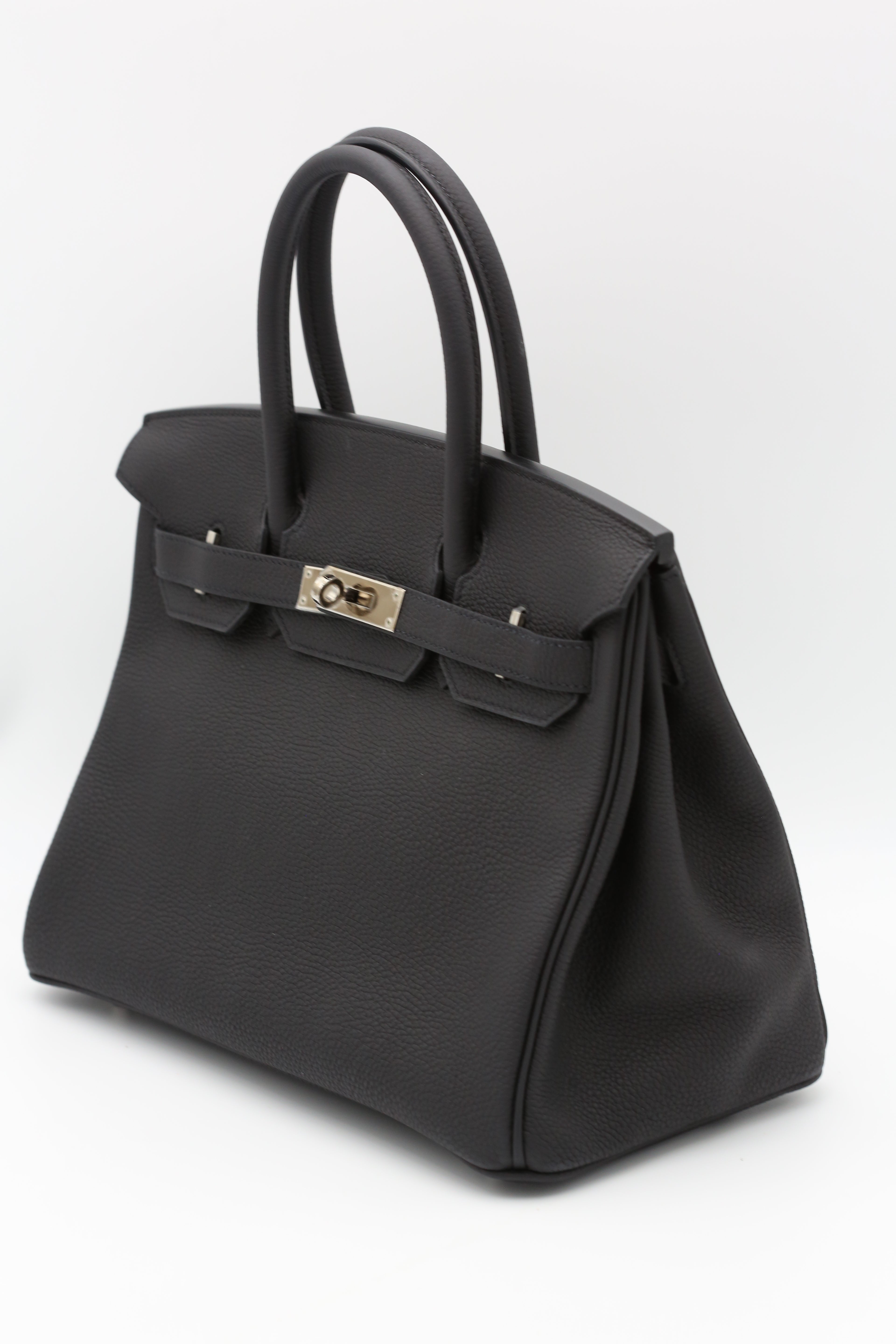 HERMÈS BIRKIN30 TOGO BLACK SILVER Z STAMP