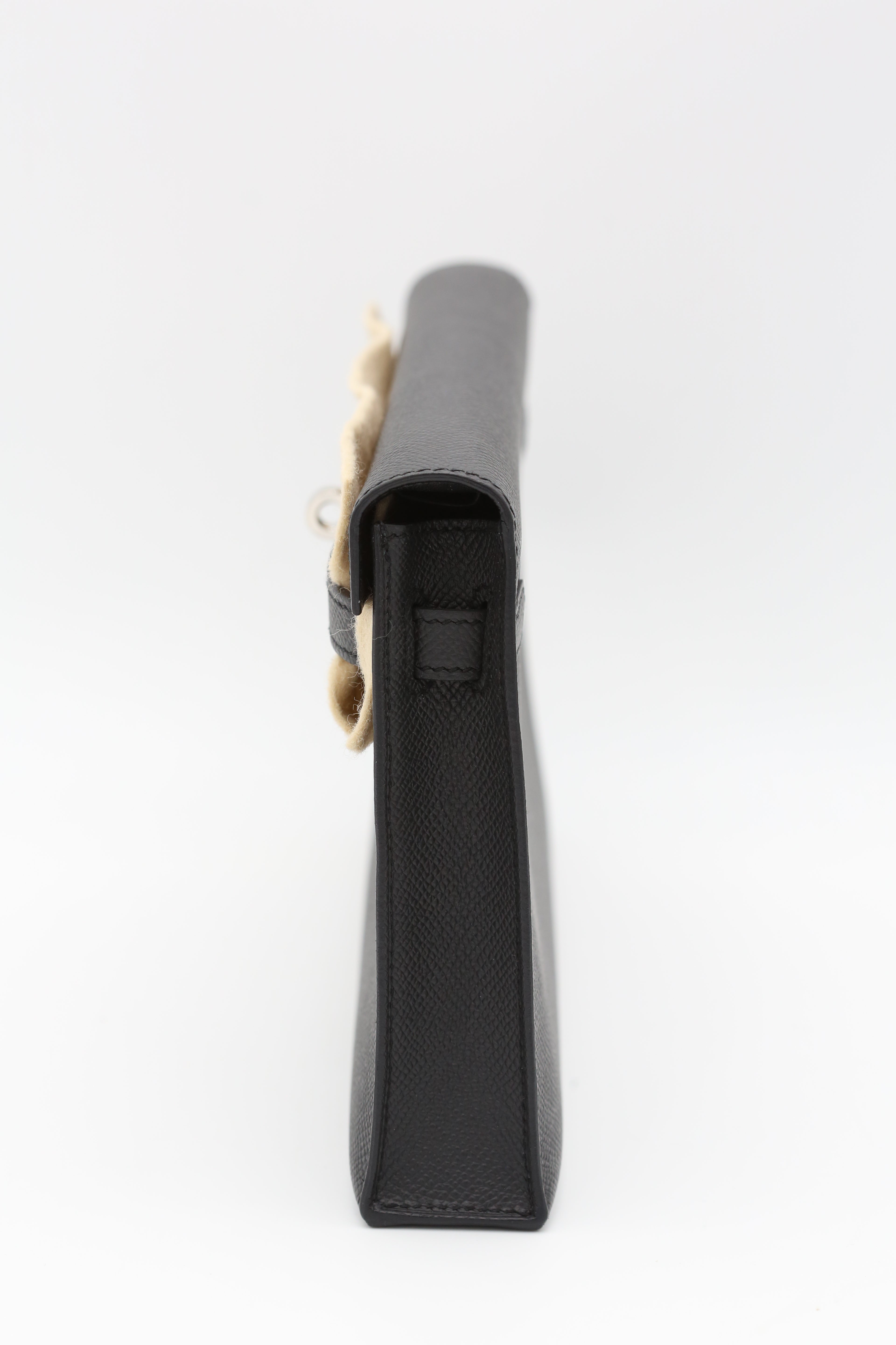 HERMÈS KELLY ELAN BLACK SILVER K STAMP