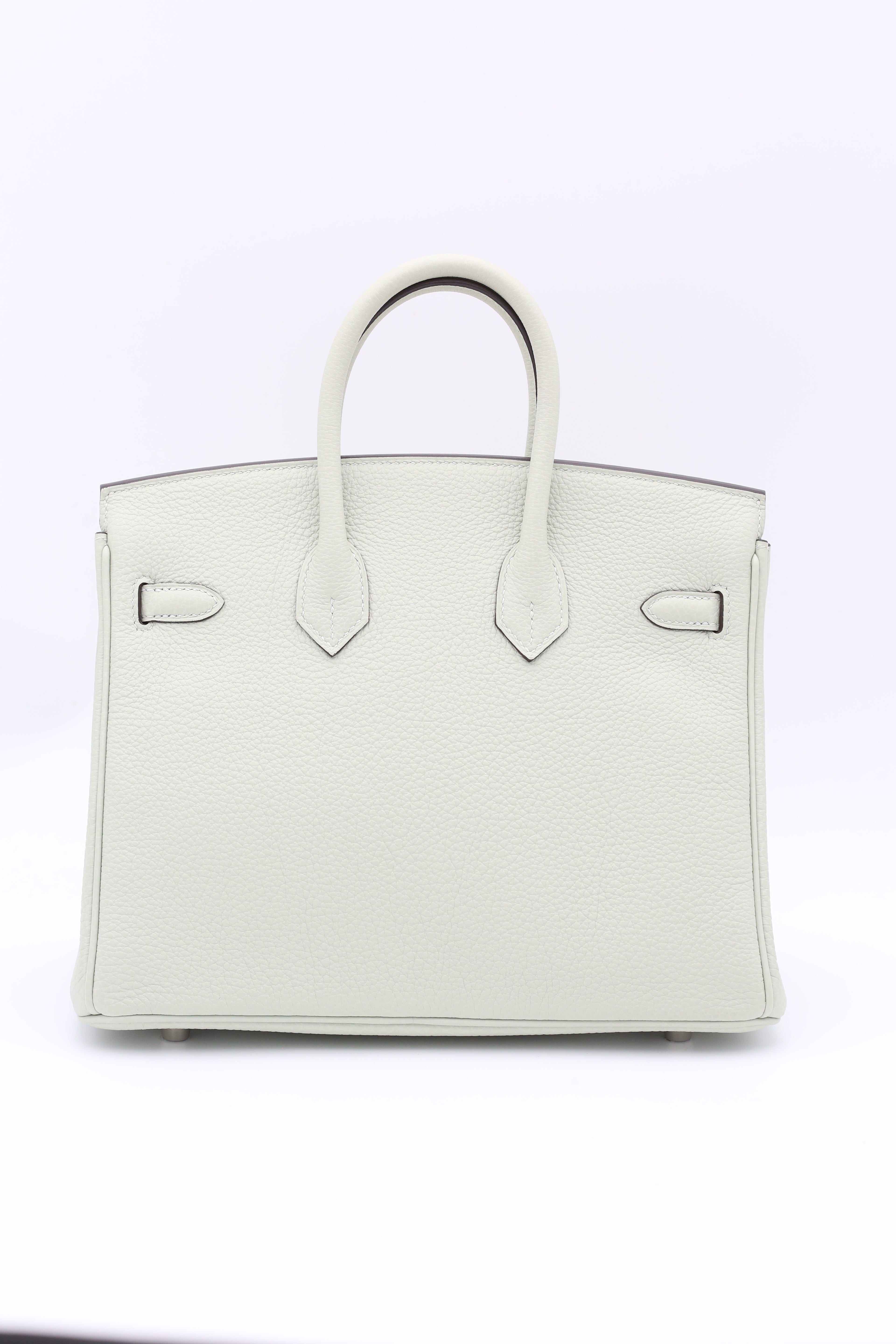 HERMÈS BIRKIN25 GRIS NEVE TOGO SILVER HARDWARE B STAMP