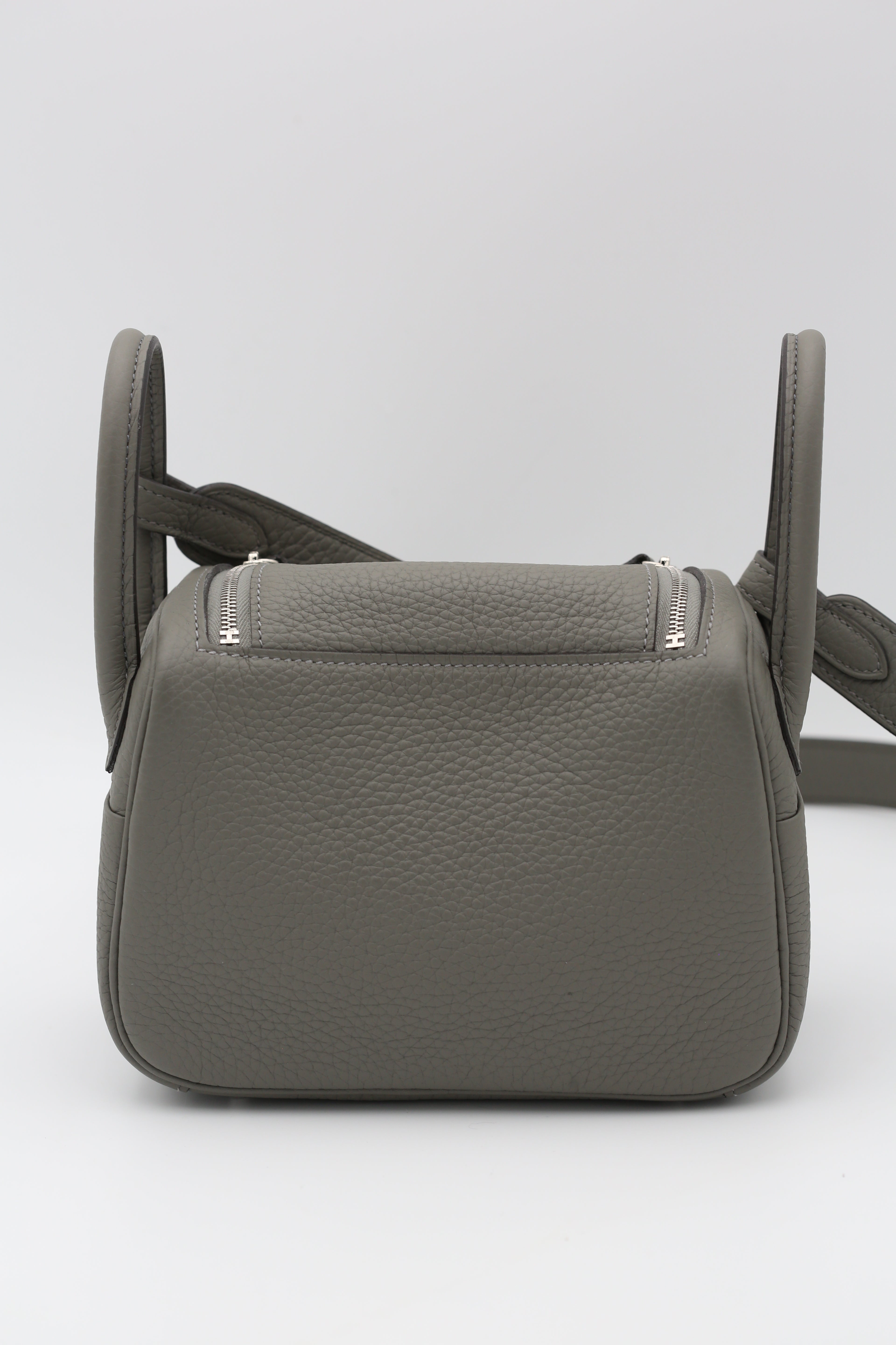 HERMÈS MINI LINDY ETAIN SILVER HARDWARE U STAMP