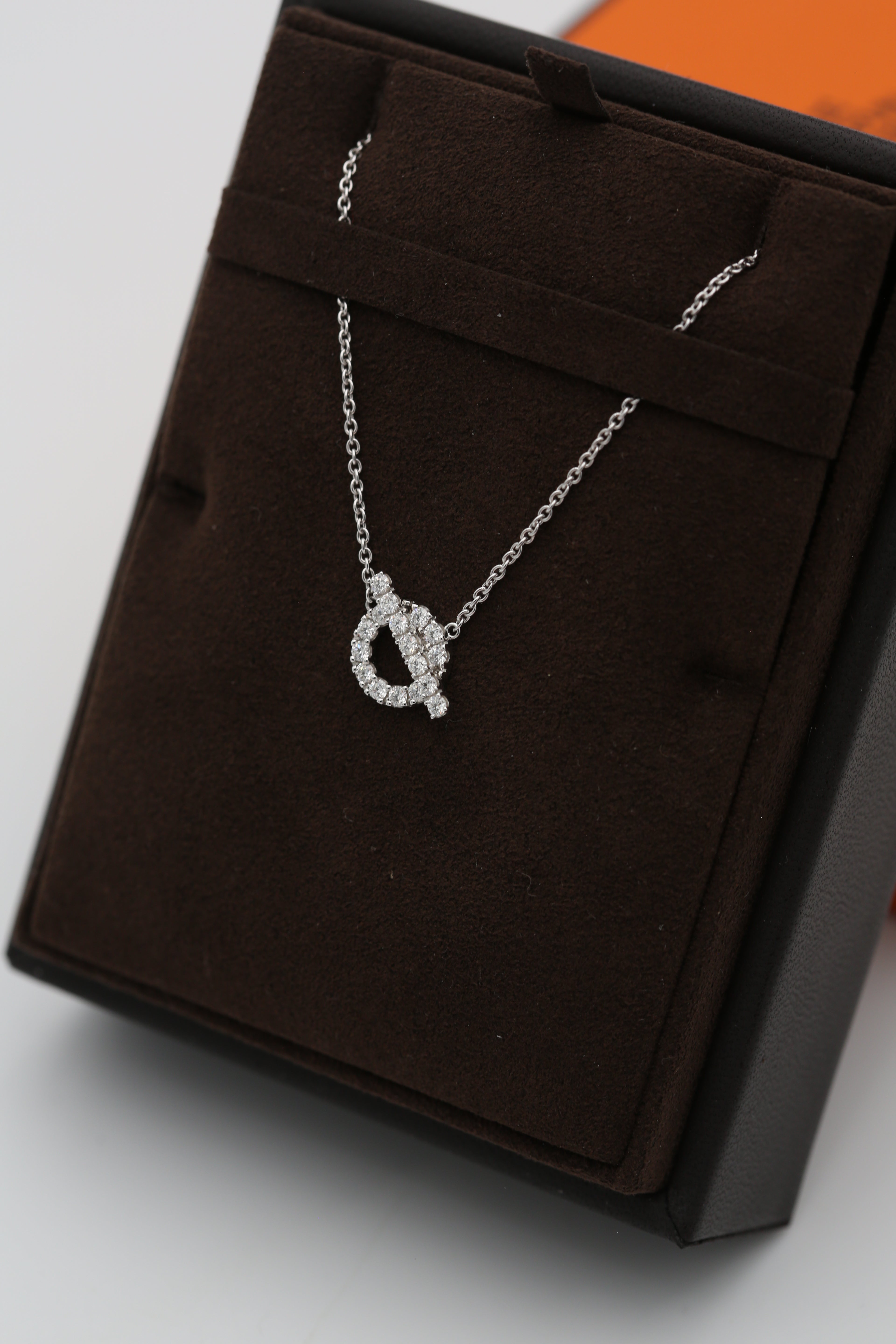 HERMÈS FINESSE PENDANT WHITE GOLD WITH DIAMONDS