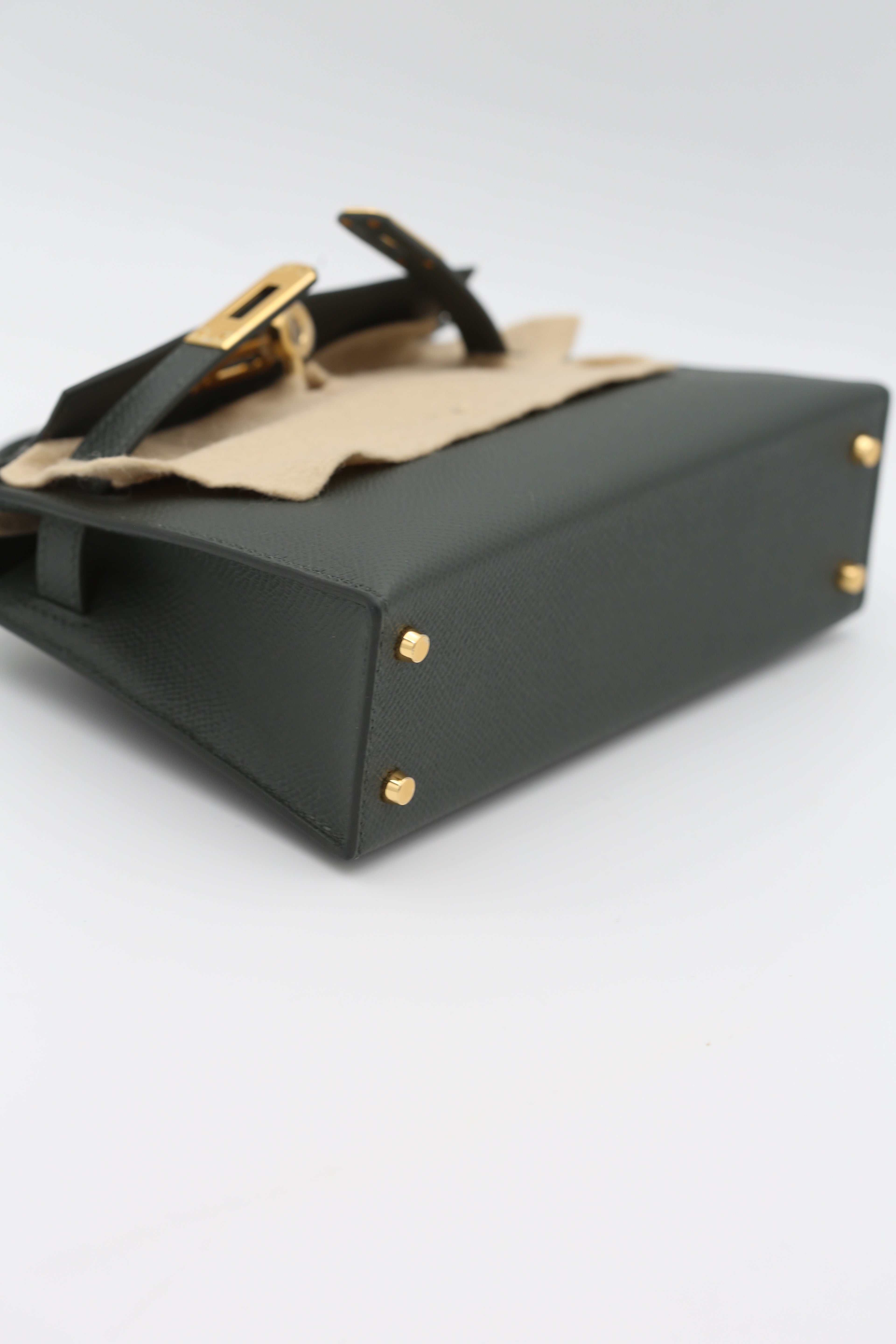 HERMÈS MINI KELLY II SELLIER VERT MANGROVE EPSOM K STAMP