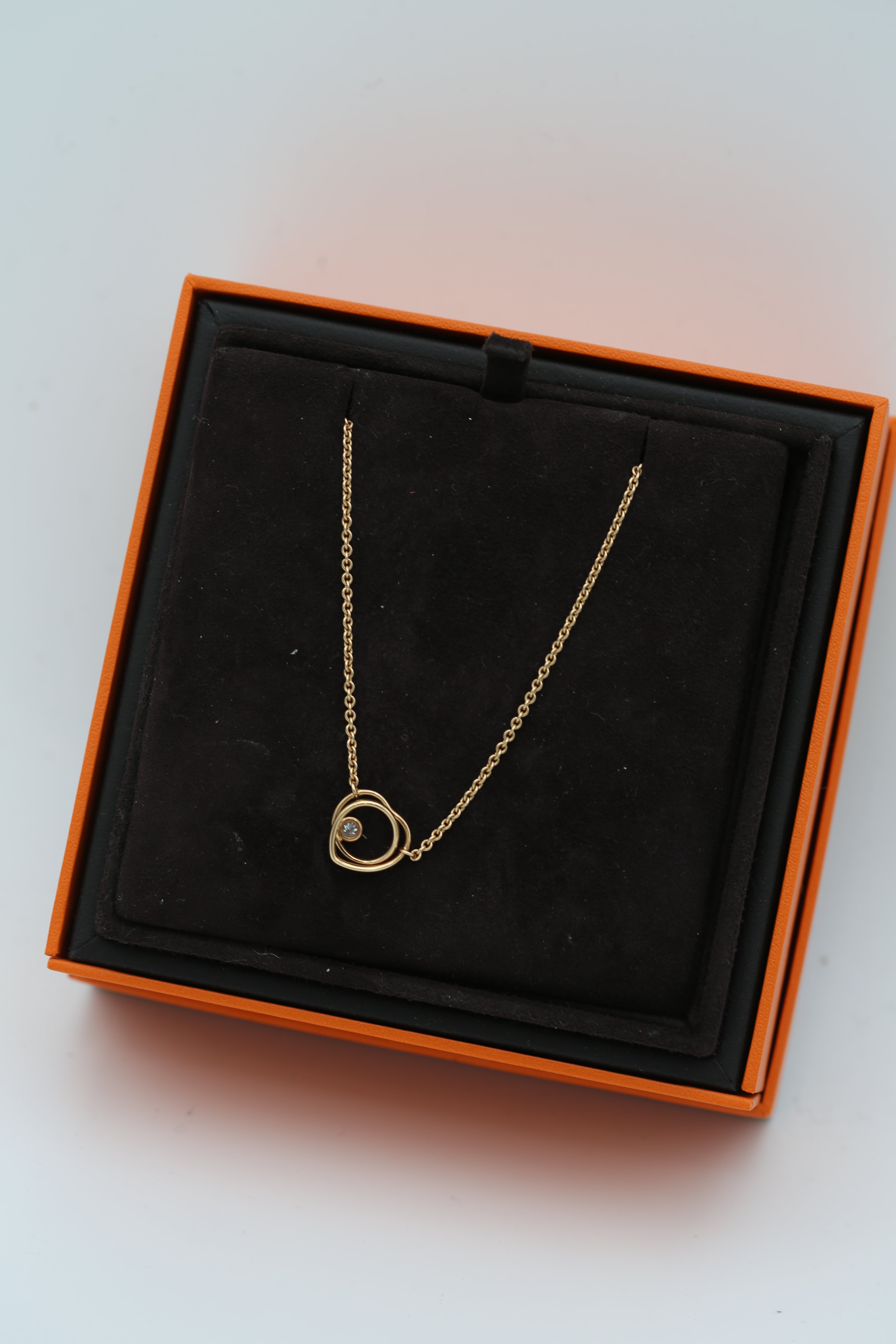 HERMÈS COLLIER COEUR NECKLACE ROSE GOLD