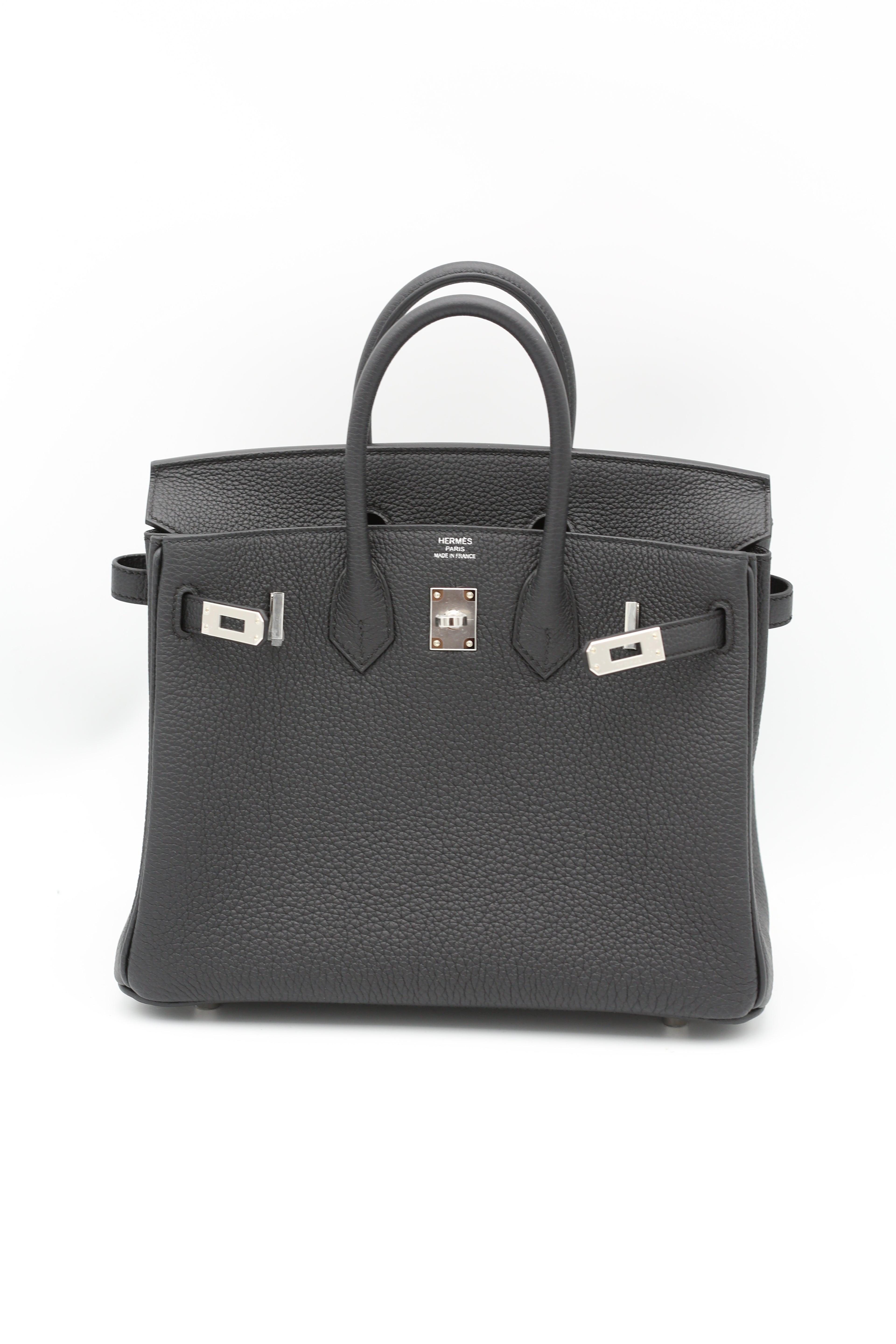 HERMÈS BIRKIN25 BLACK SILVER TOGO G STAMP