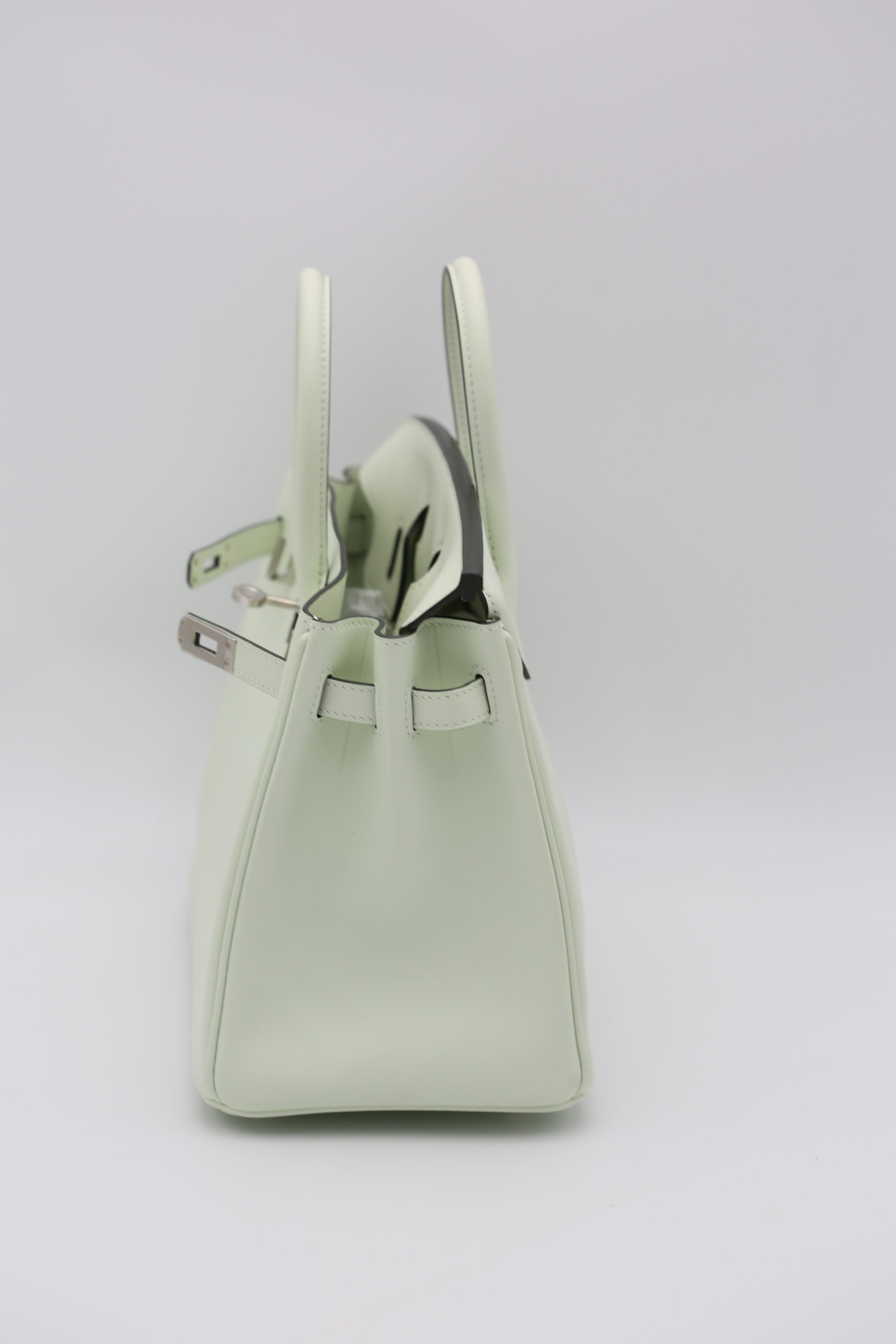 HERMÈS BIRKIN25 VERT BUBBLEGUM SILVER SWIFT B STAMP