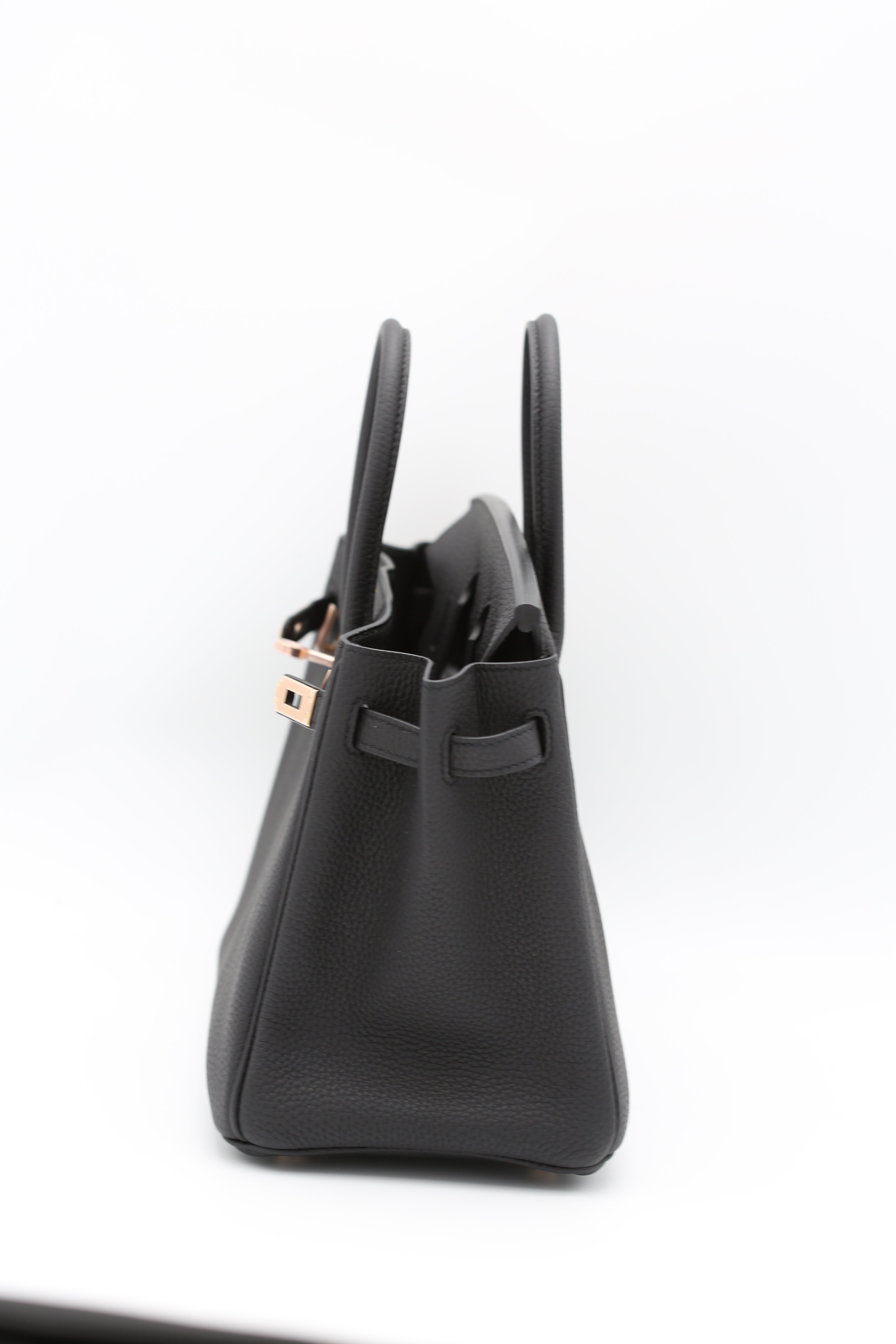 HERMÈS BIRKIN25 BLACK ROSE GOLD TOGO D STAMP