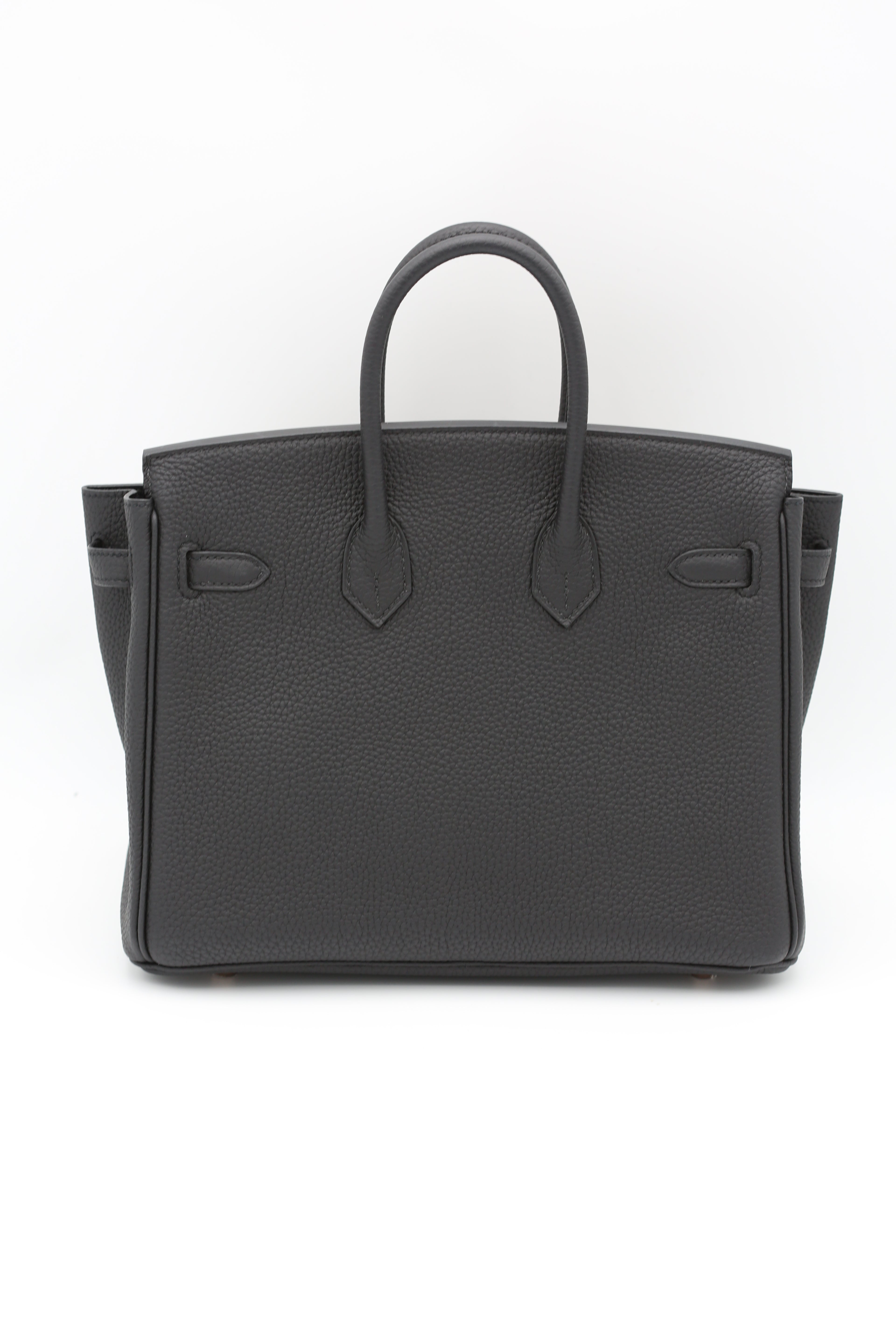 HERMÈS BIRKIN25 BLACK ROSE GOLD TOGO D STAMP