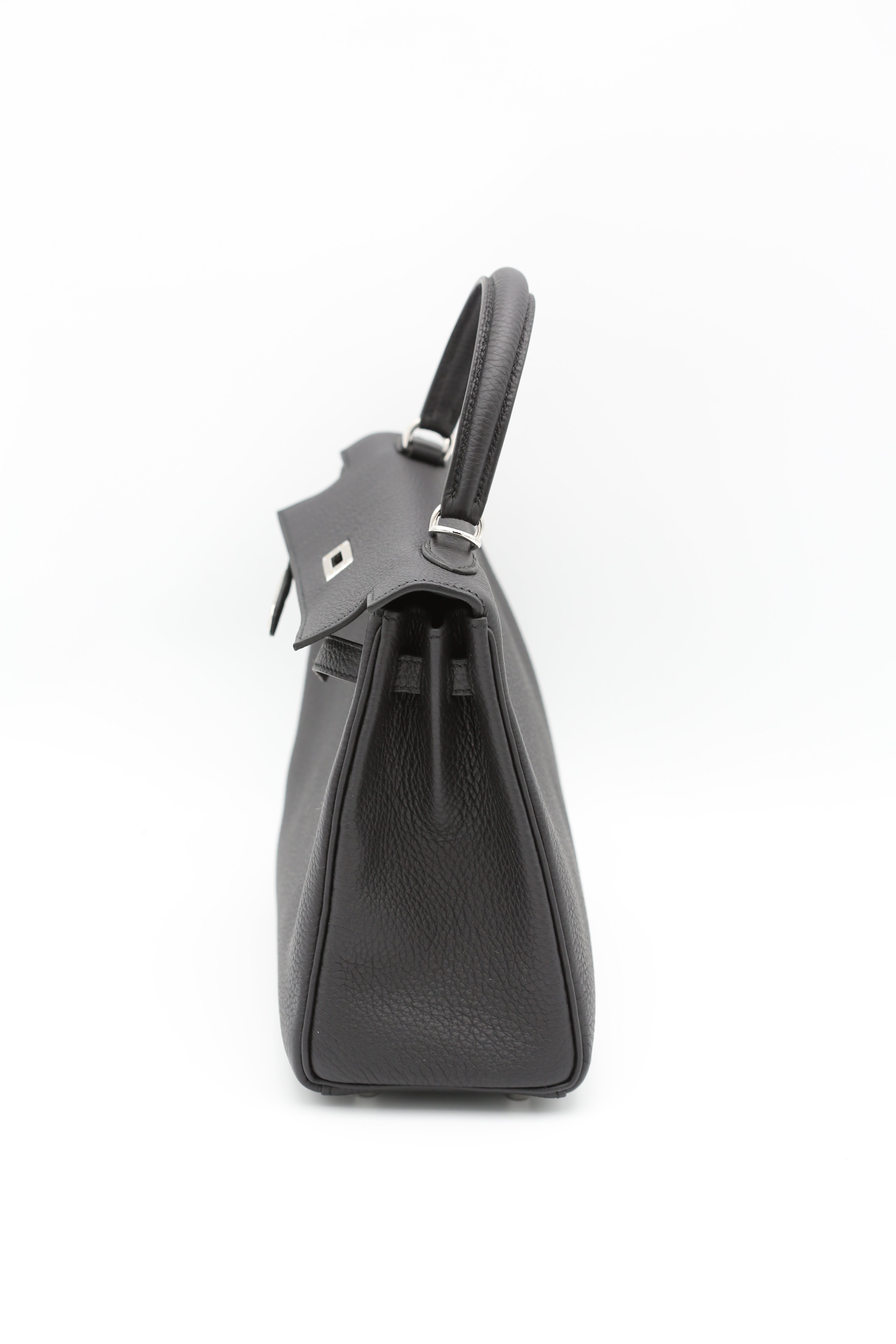 HERMÈS KELLY25 BLACK SILVER TOGO G STAMP