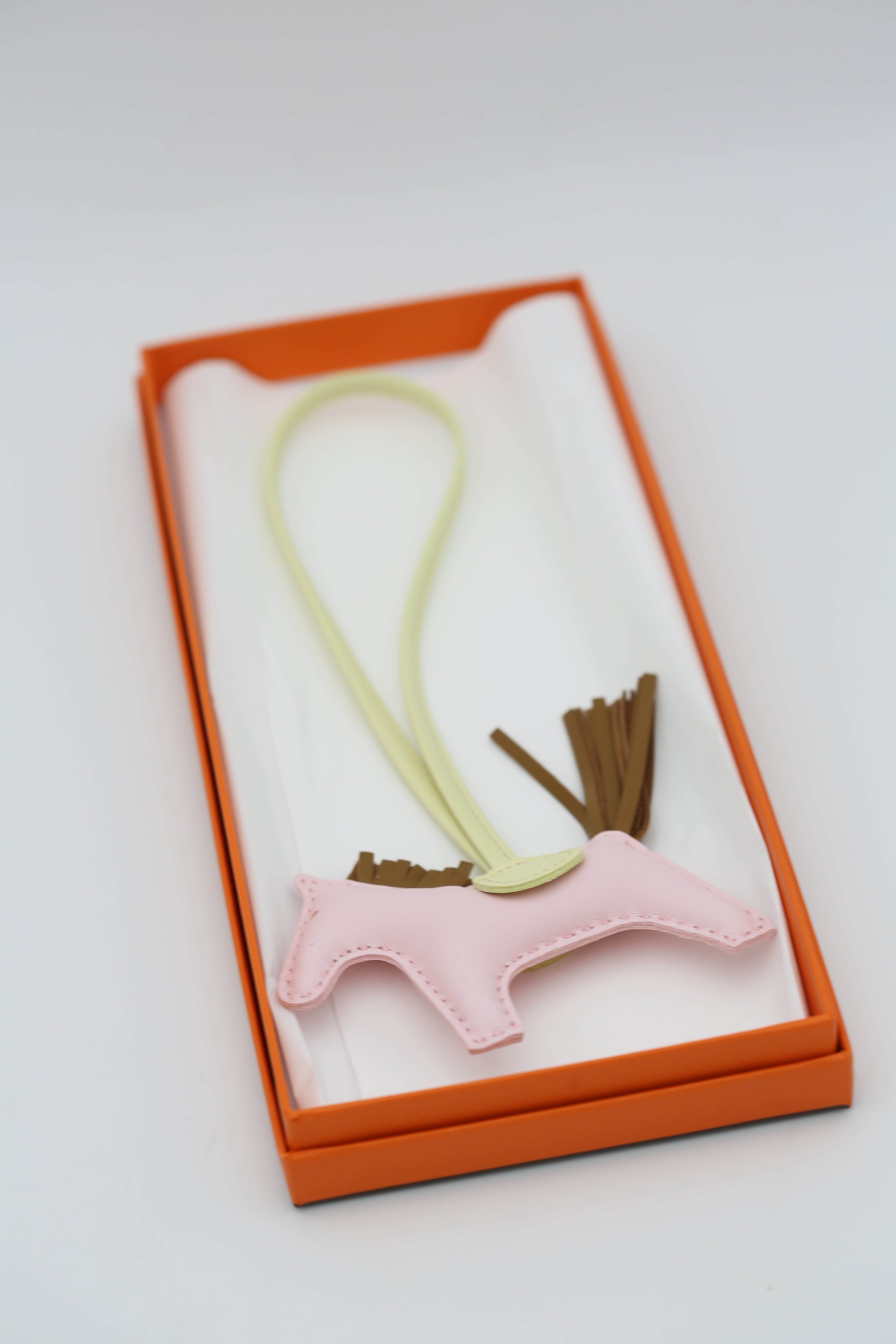 HERMÈS RODEO PEGASE PM CHARM PINK & YELLOW