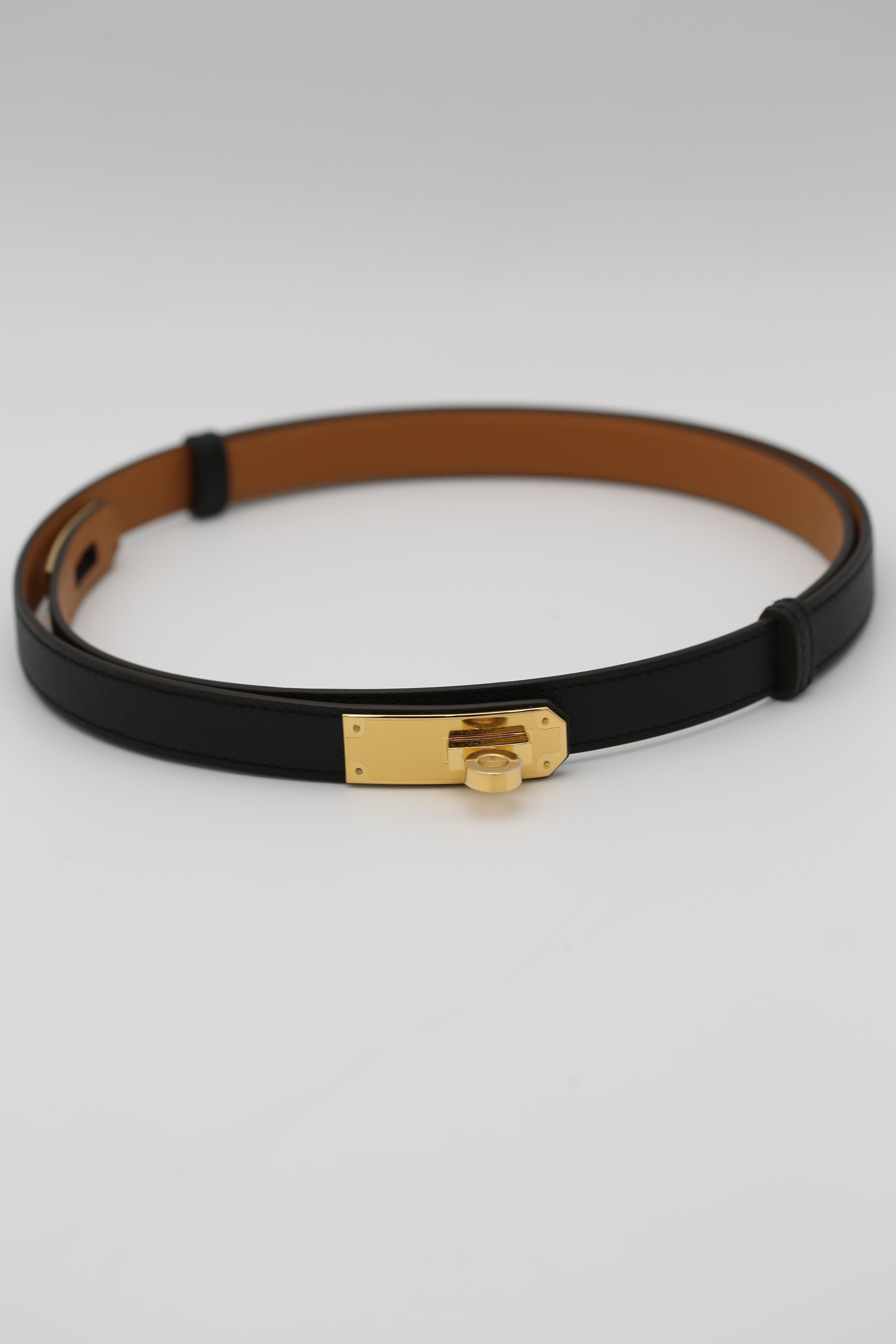 HERMÈS KELLY BELT BLACK GOLD GOLD